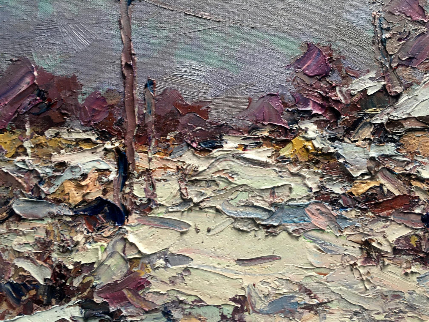 Oil painting village
