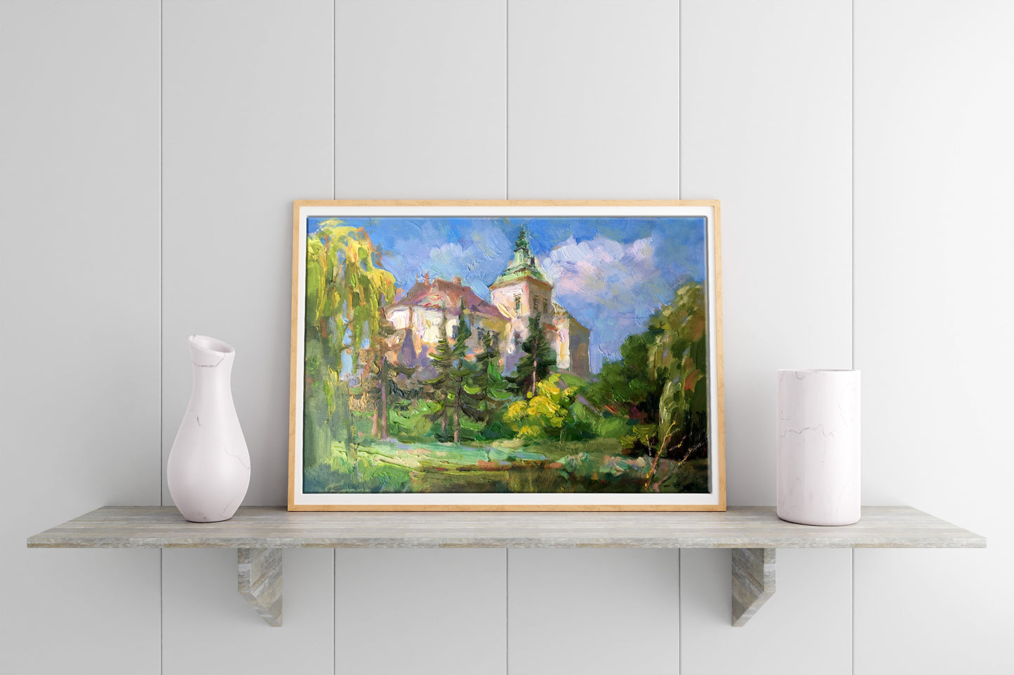 Oil painting Olesko Castle Batrakov Vladimir Grigorievich