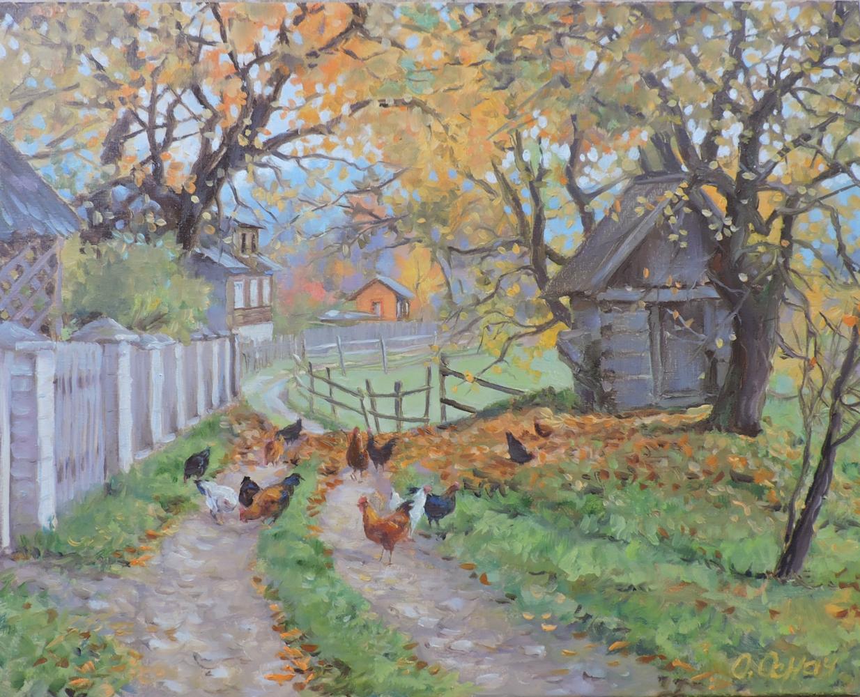Oil painting November Osnach Olesia