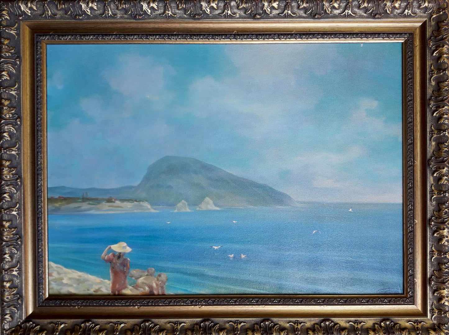 Oil painting Children by the water Korkishko Vasily