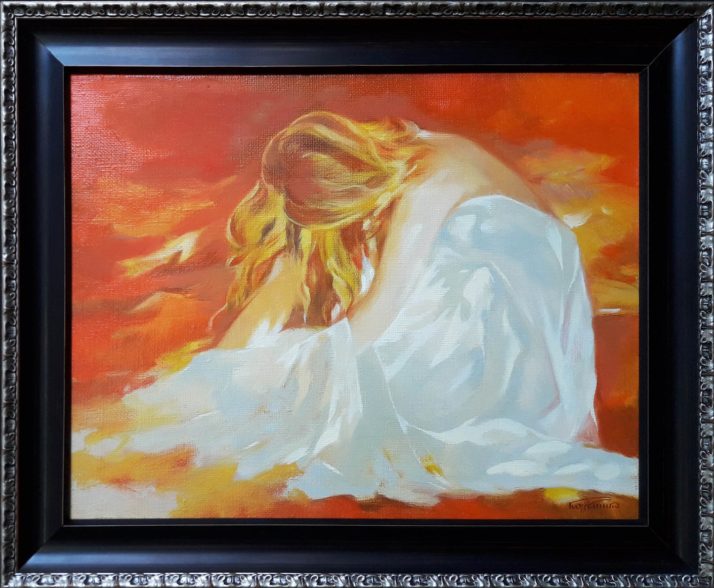 Oil painting Girl in a towel Vasily Korkishko