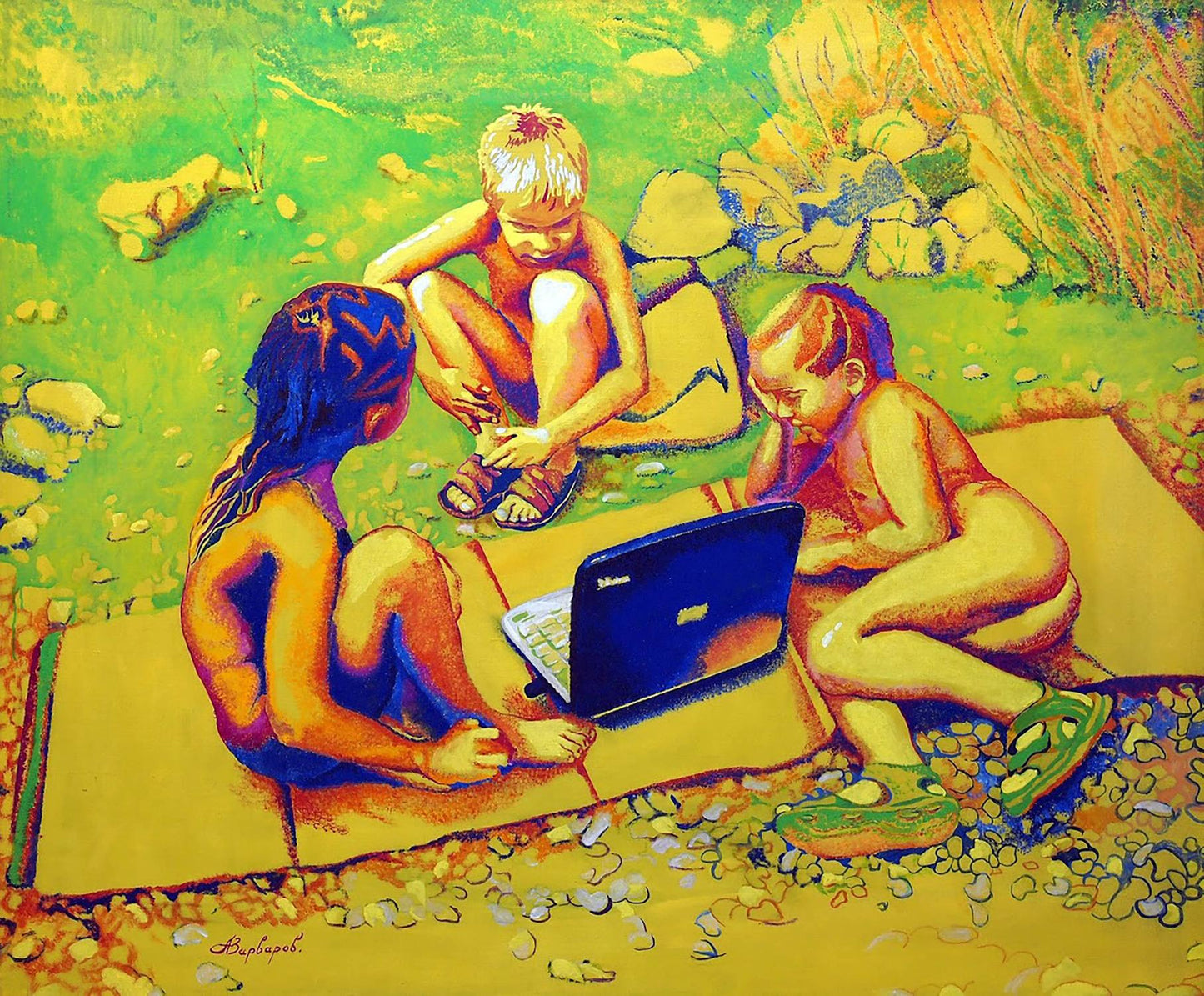 Oil painting Weekend Varvarov Anatoly Viktorovich