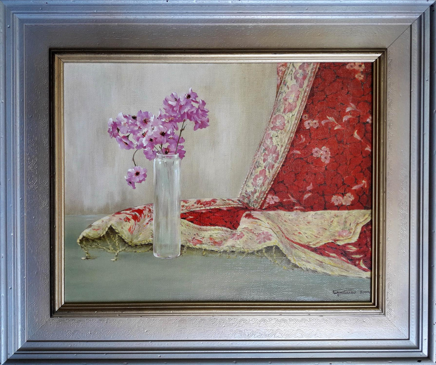 Oil painting Sakura blossoms Korkishko Vasily