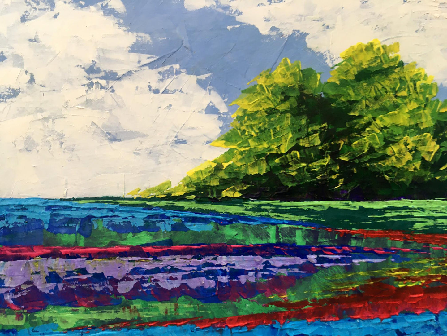 Oil painting Twilight Forestscape V. Zadorozhnya