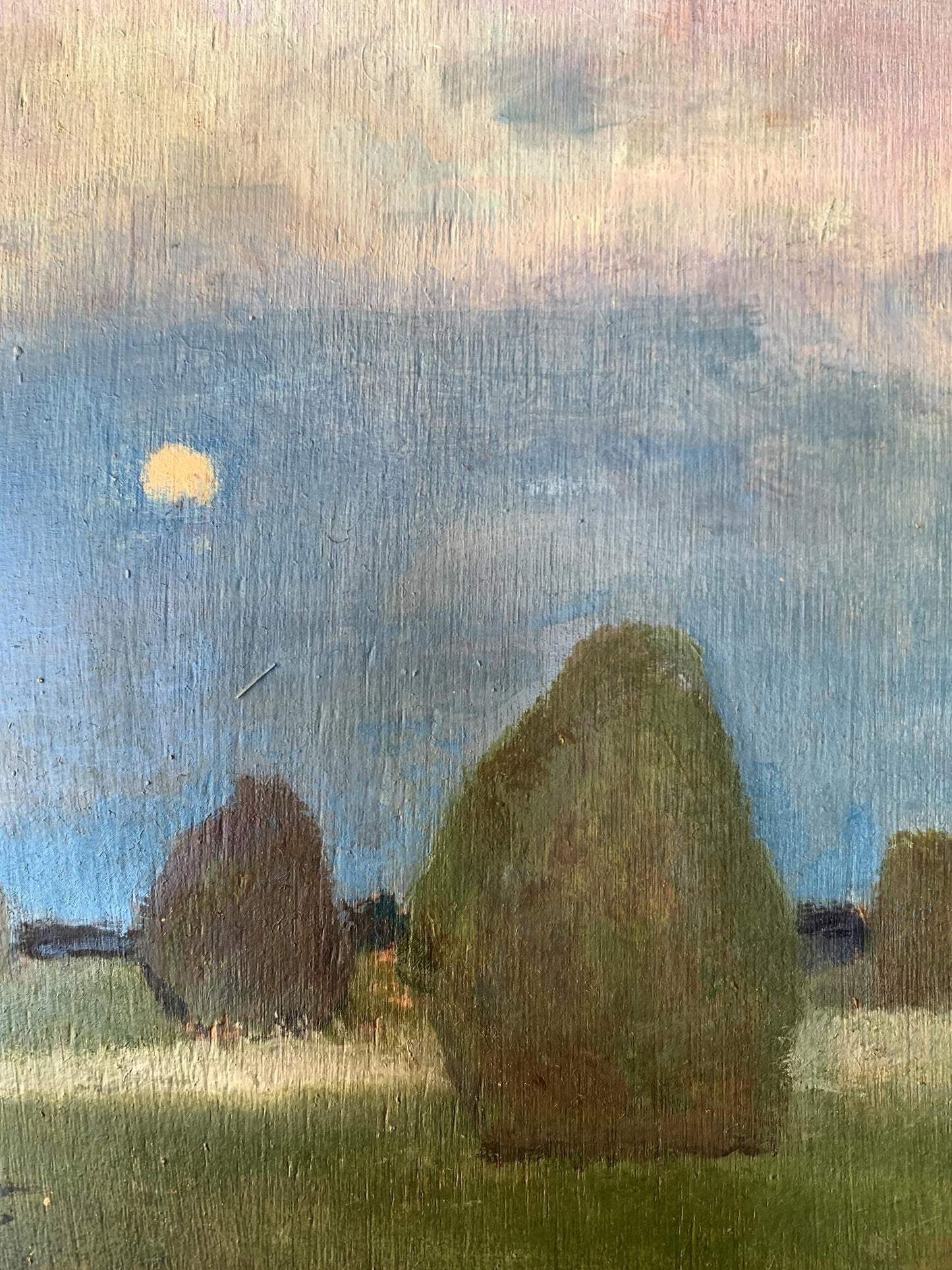 Oil painting In the night field Leonid Maistrenko