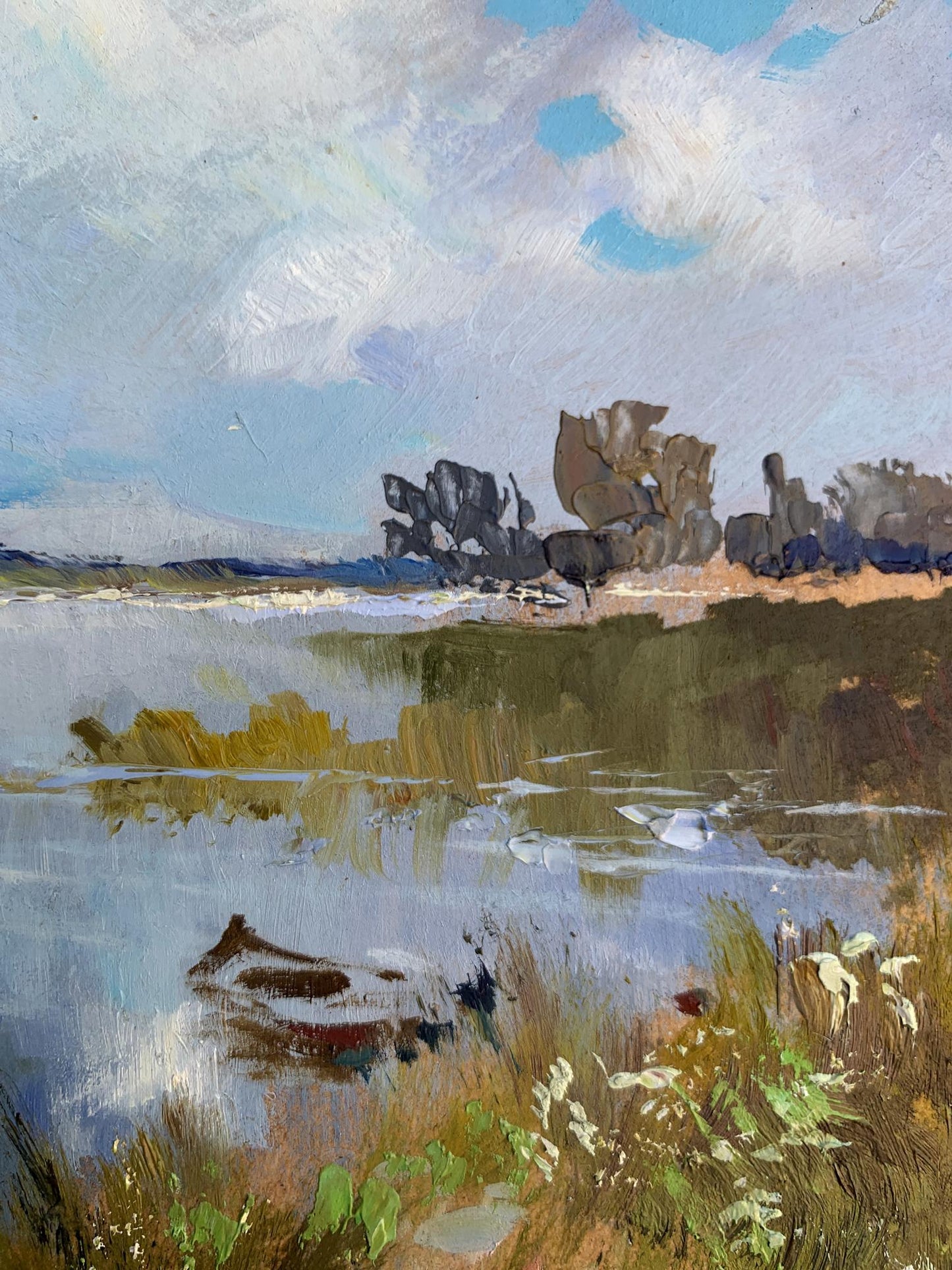 OIl painting Enjoying nature Yuriy Suprunchuk