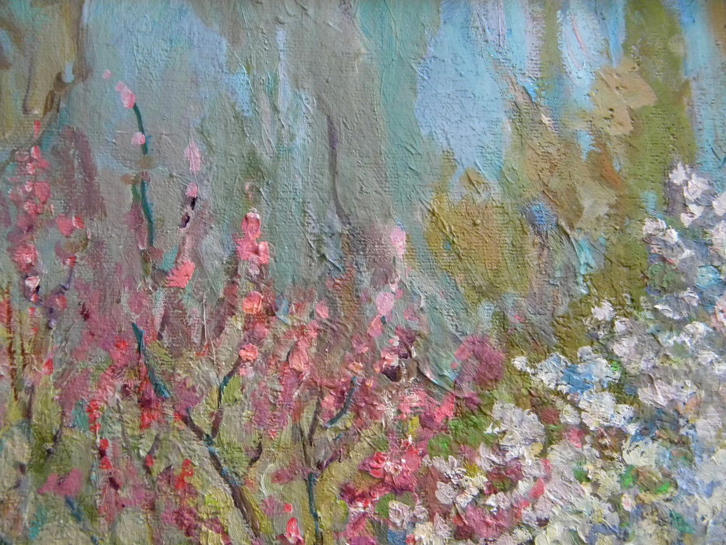 Oil painting Flowering garden Anatoly Kymnatny