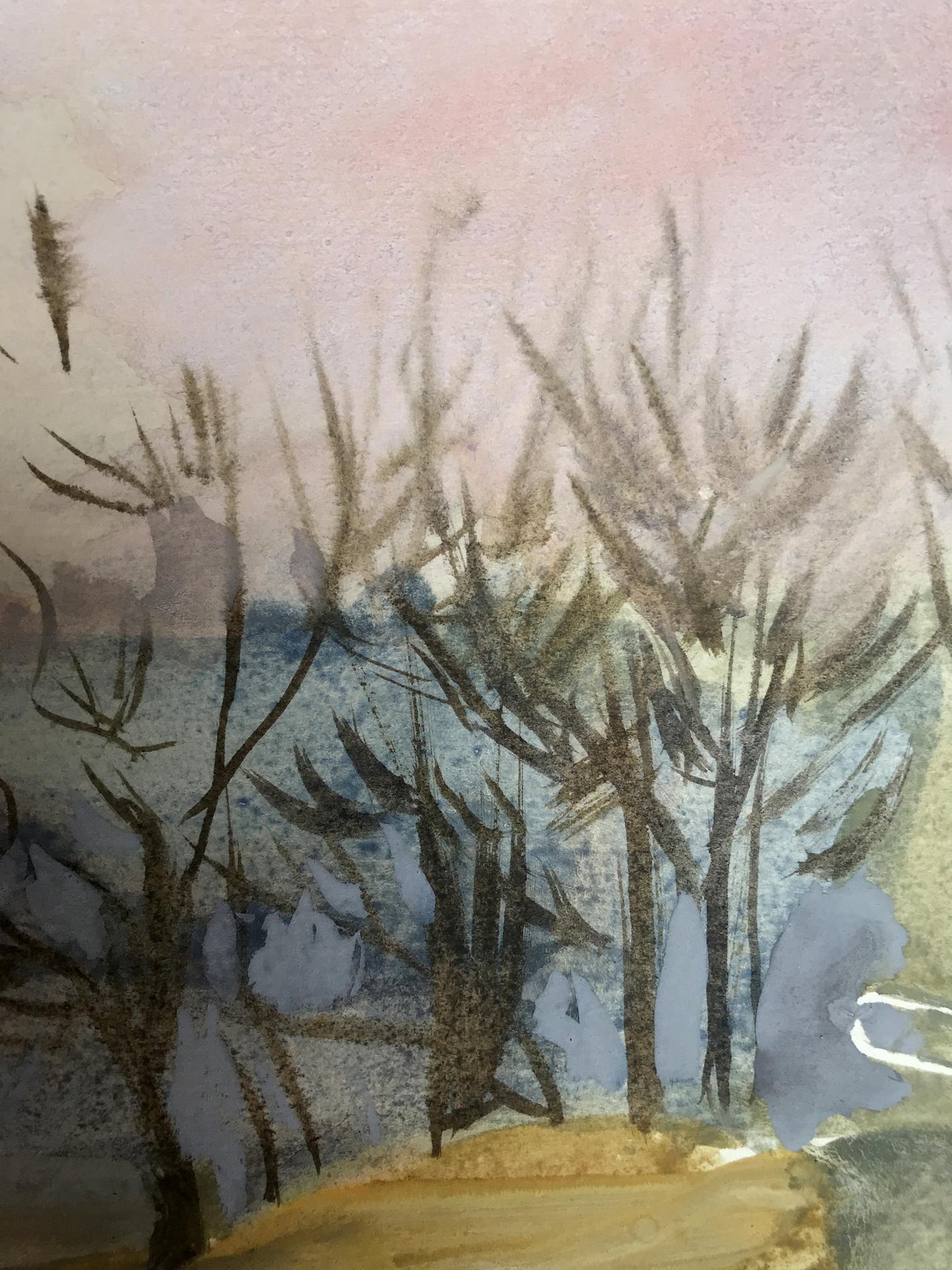 Anya Rebikova depicted "Autumn Days" in gouache