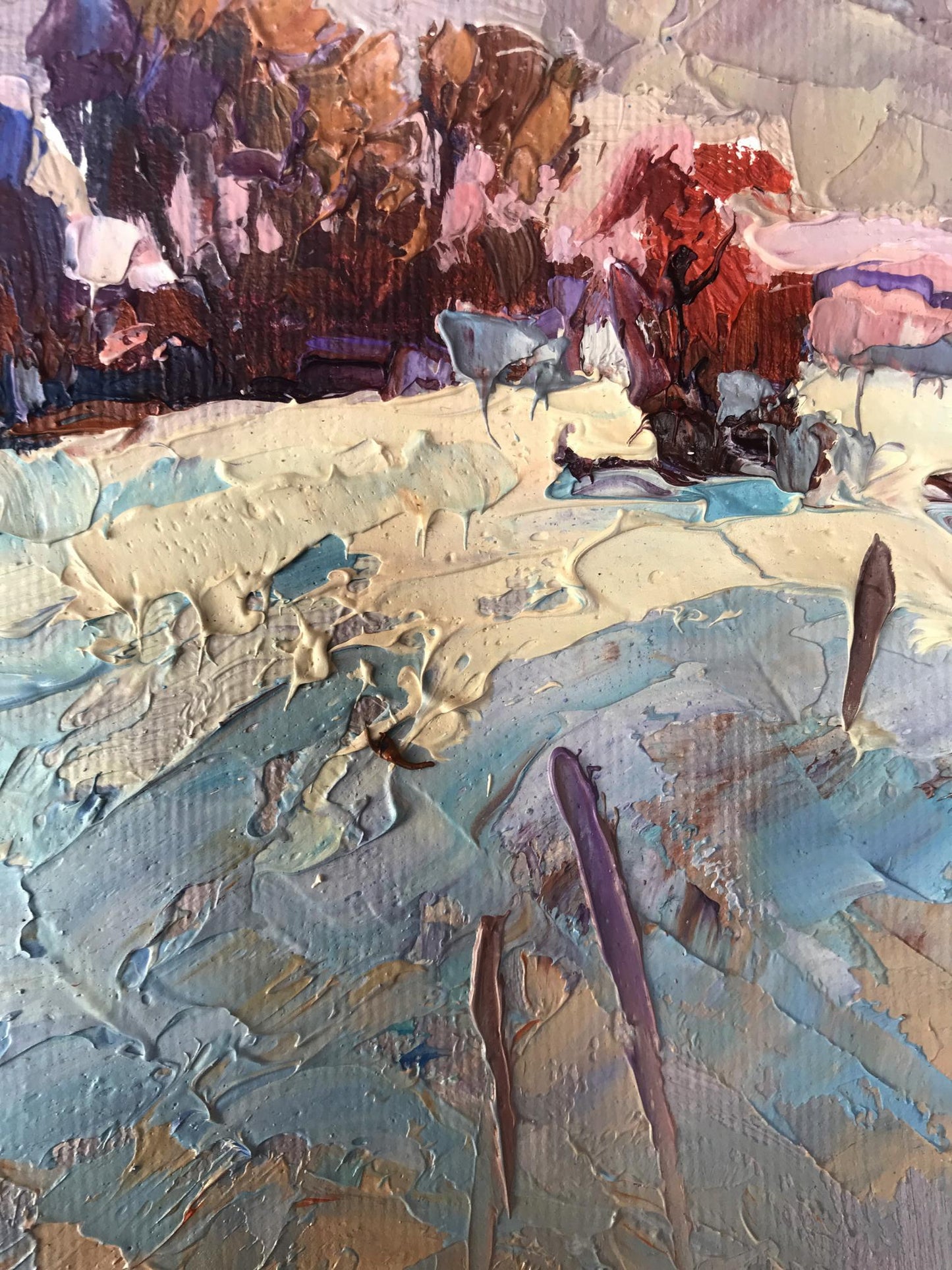 Oil painting Winter distance Oksana Ivanyuk