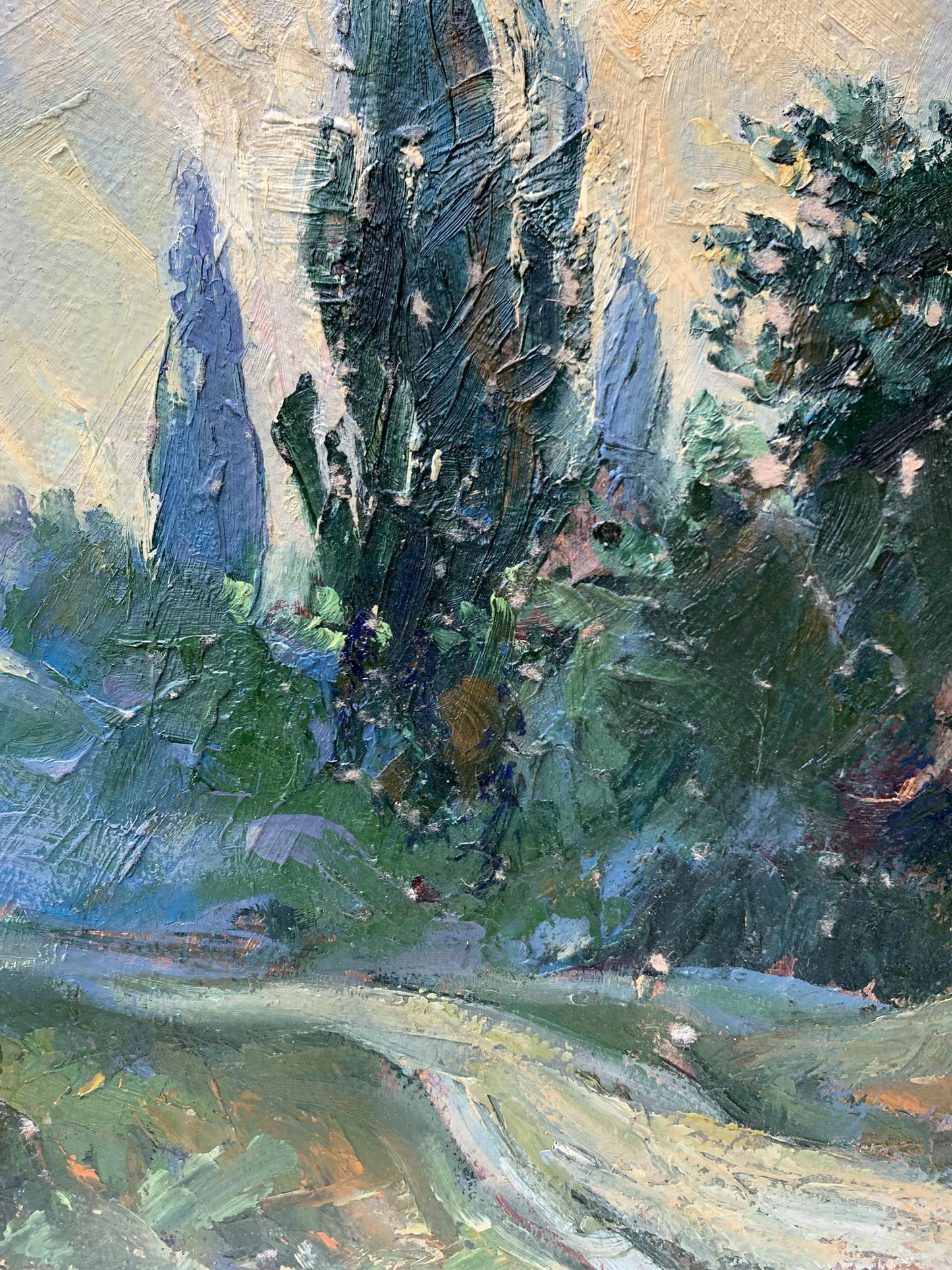 Oil painting Yellow sunset Mykhailo Burdylo