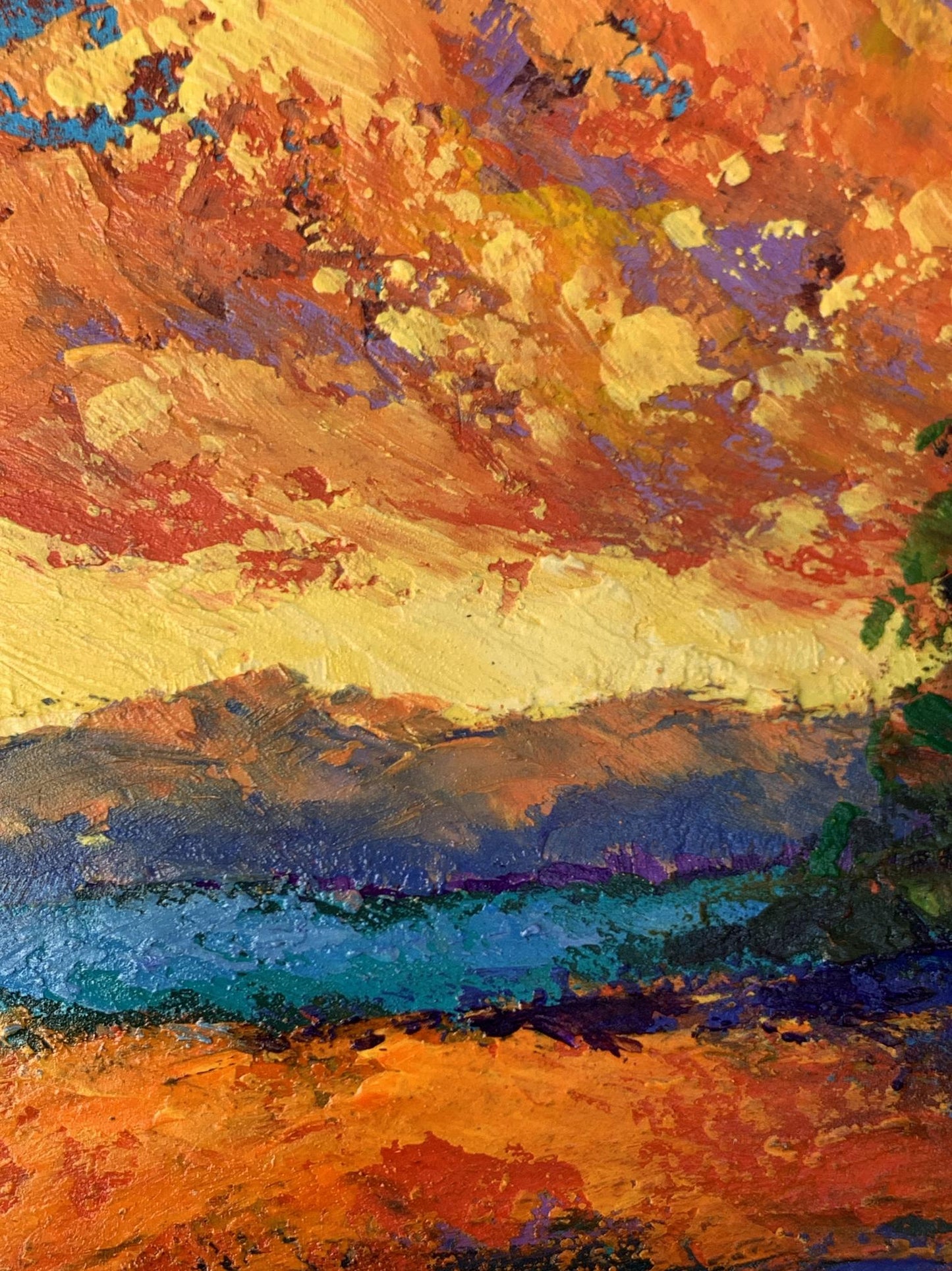 Oil painting Windy evening V. Zadorozhnya