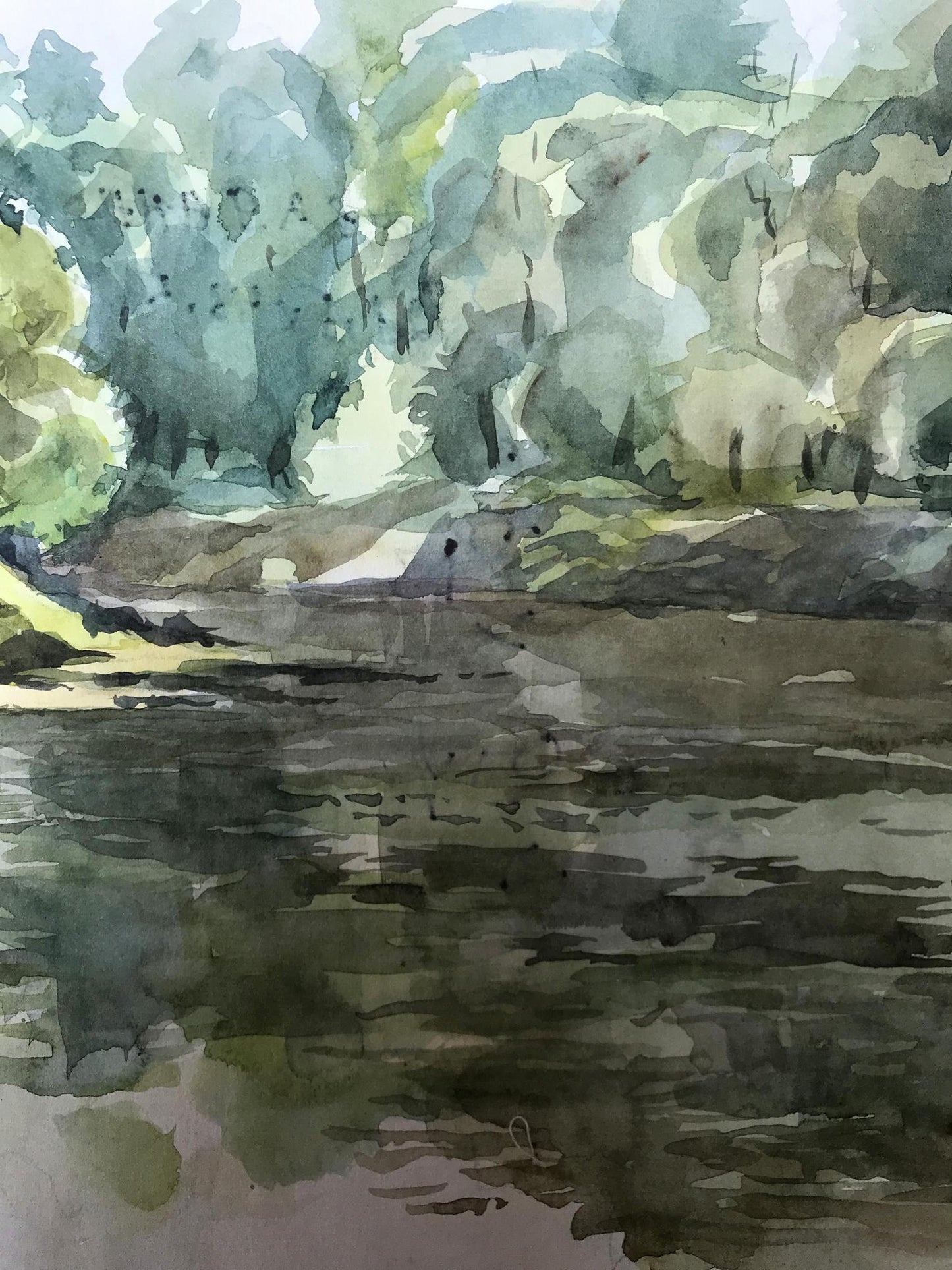 Watercolor painting Lovely day in nature Litvinov Oleg Arkad'yevich