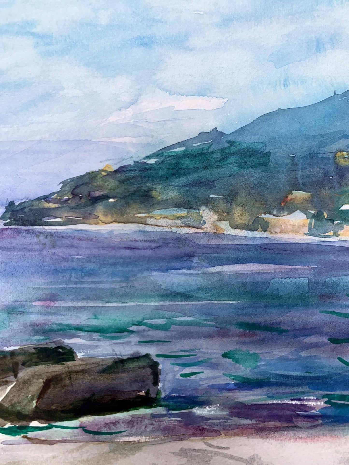 Watercolor painting Before the storm Unknown artist
