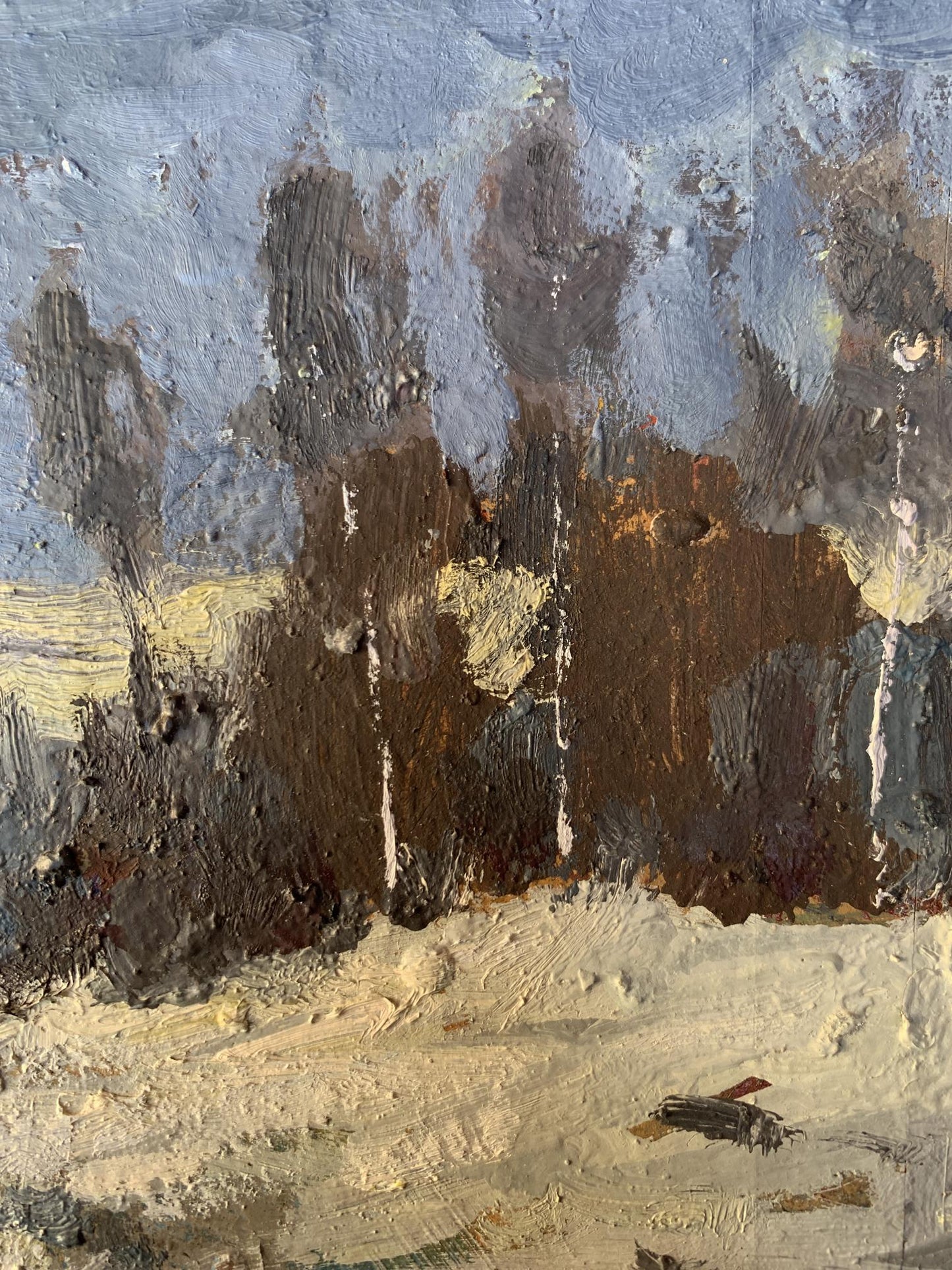 Oil painting Winter evening Leonid Maistrenko