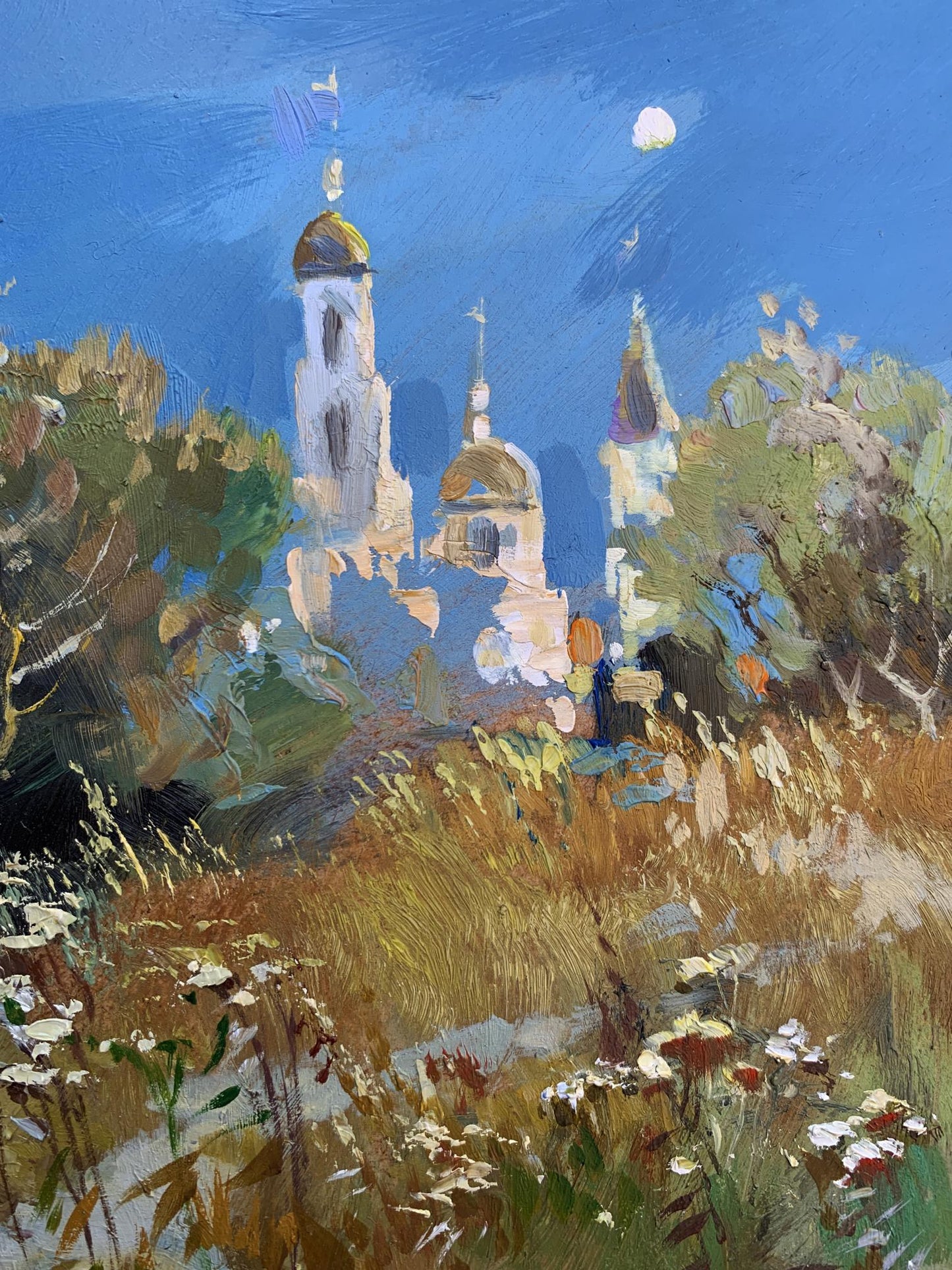 OIl painting The moonlight illuminates Yuriy Suprunchuk