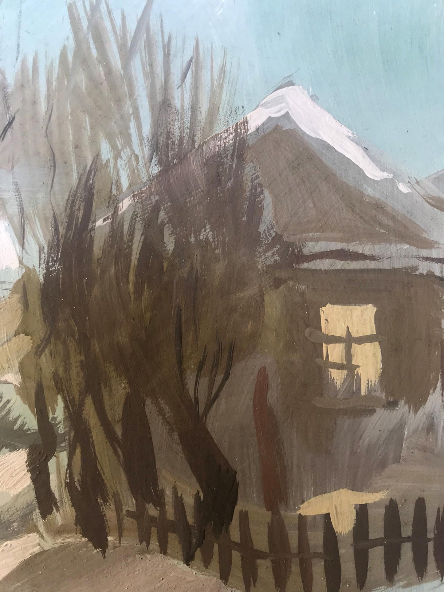 Oil painting Grandma returns in the evening Alexander Litvinov