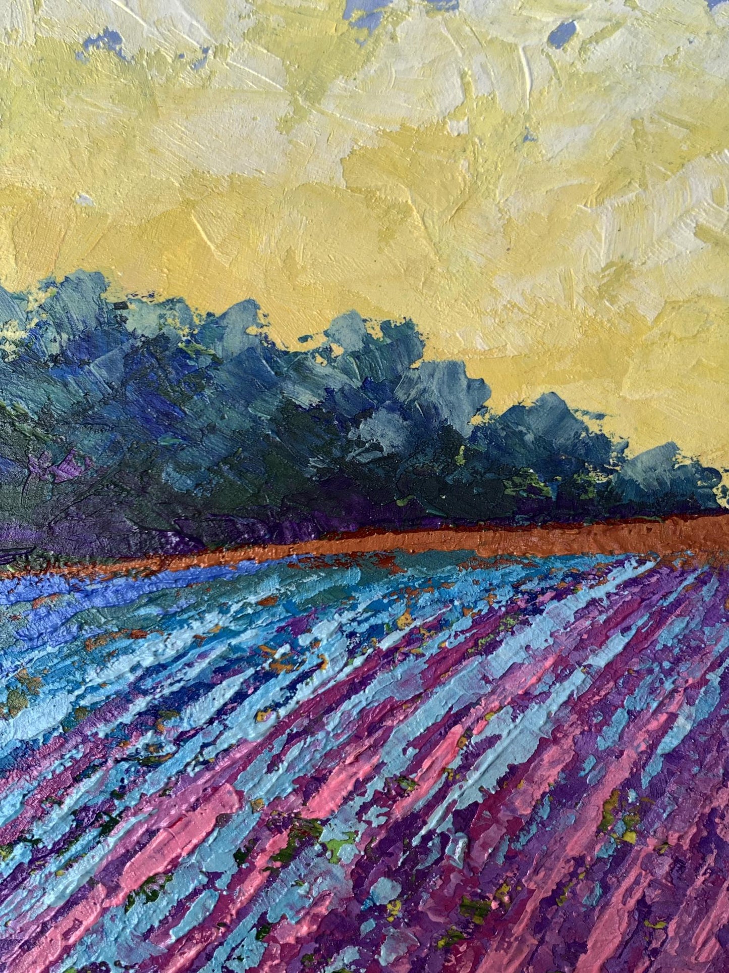 Oil painting Warm days in the fields V. Zadorozhnya