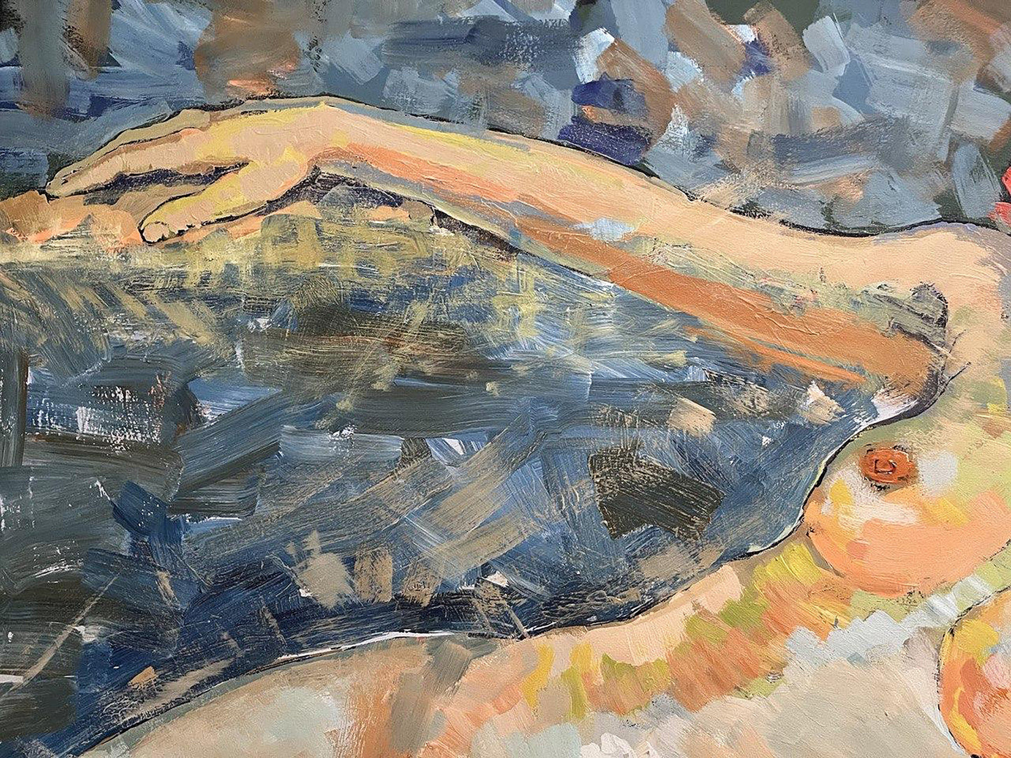 Acrylic painting expressionism nude Serhiy Kovalev