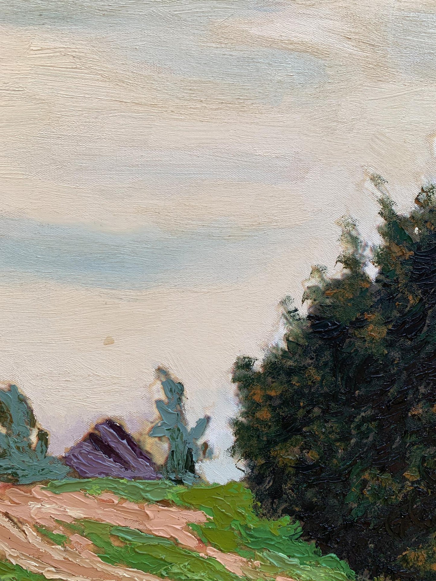 Oil painting The road to the village Oleksandr Gukalov