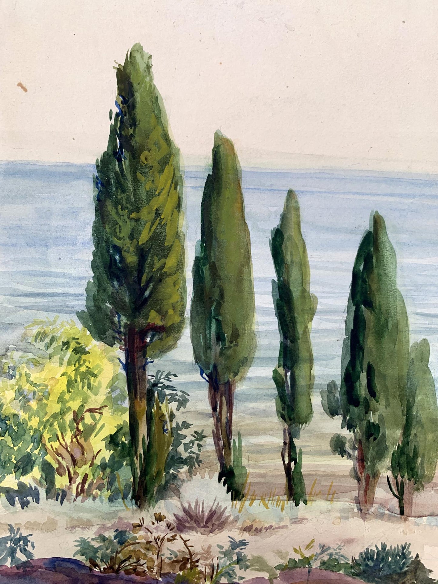 Watercolor painting Holidays at the resort Unknown artist