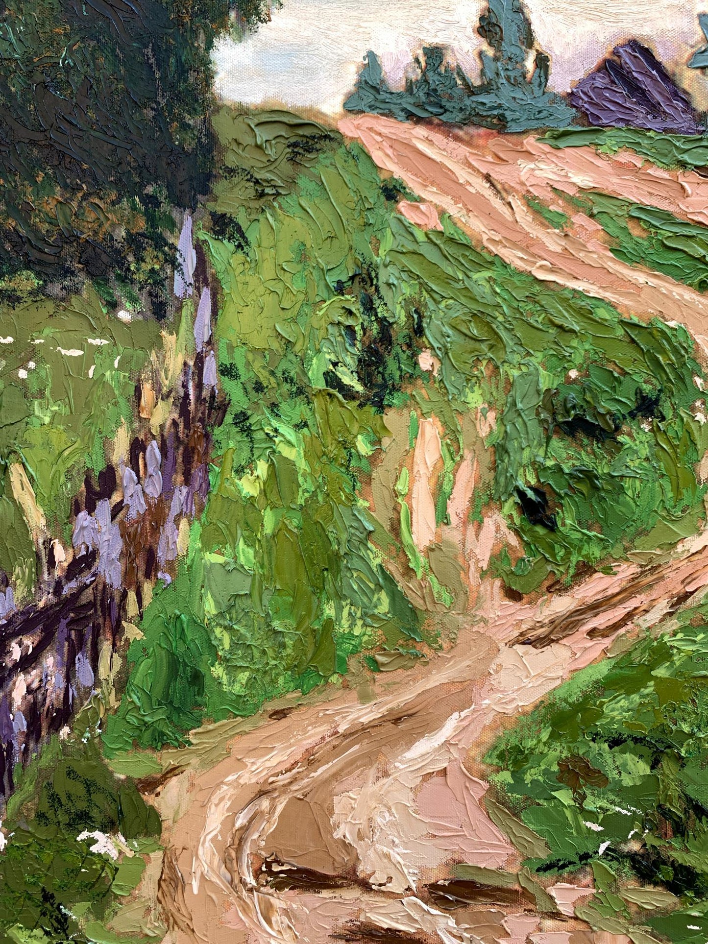 Oil painting The road to the village Oleksandr Gukalov