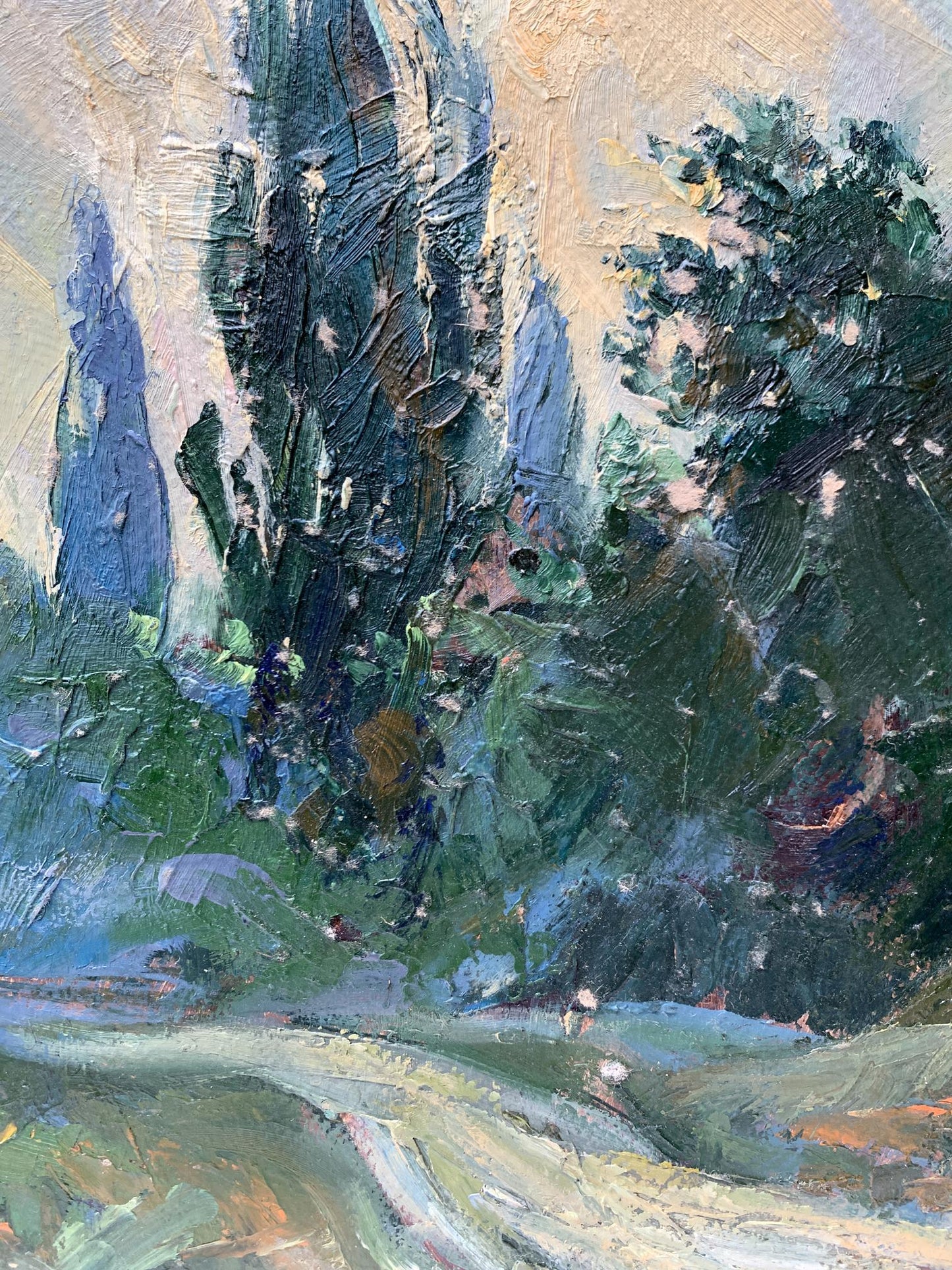 Oil painting Yellow sunset Mykhailo Burdylo