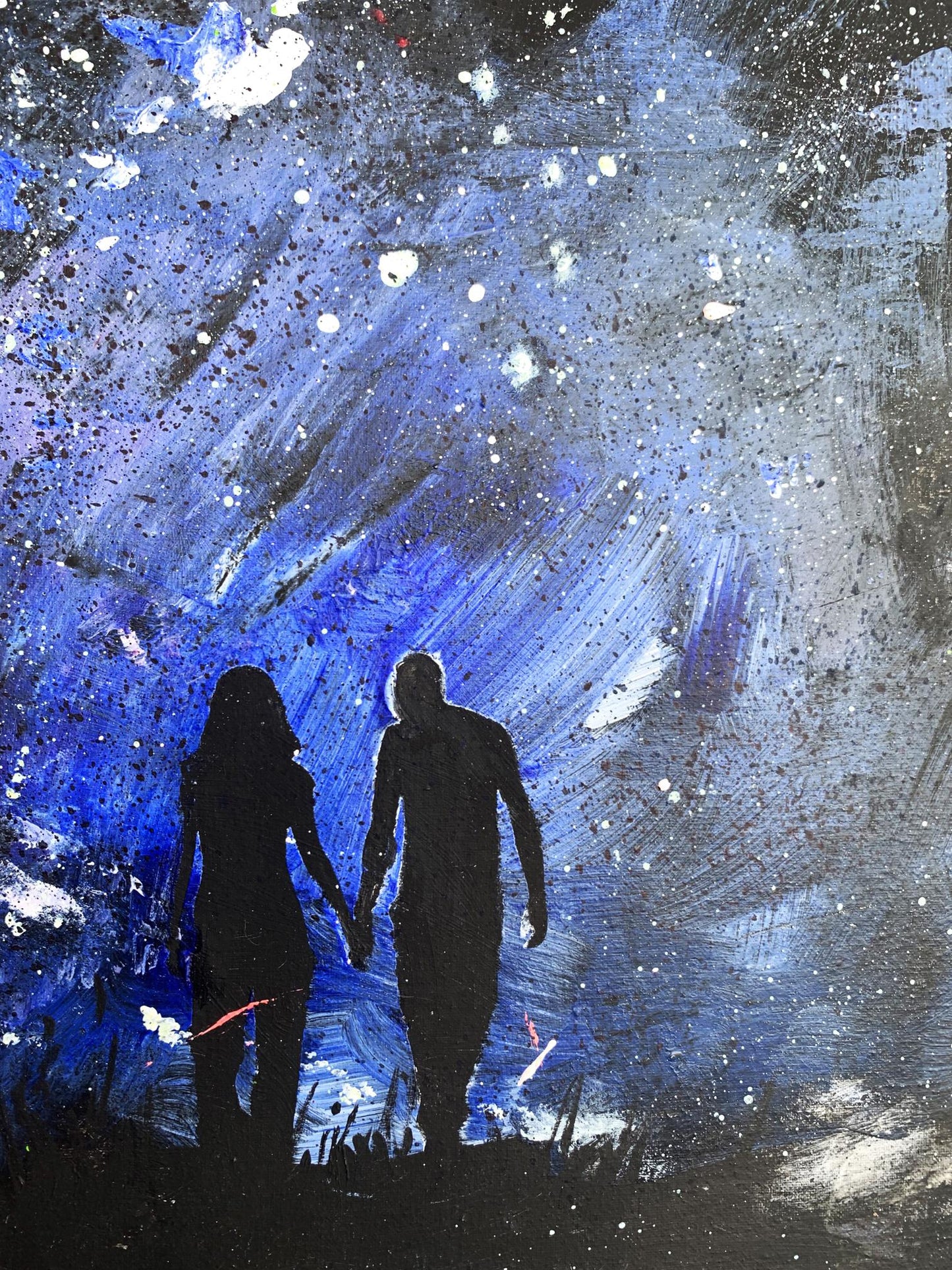 Oil painting Love night Unknown artist
