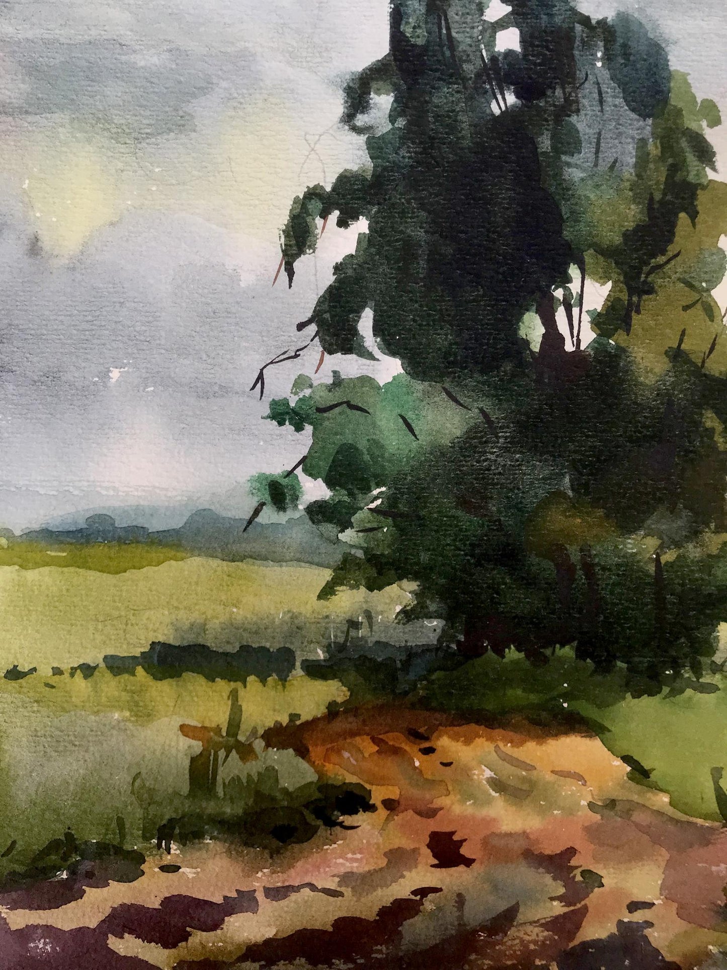 Watercolor painting Before the storm Litvinov Oleg Arkad'yevich