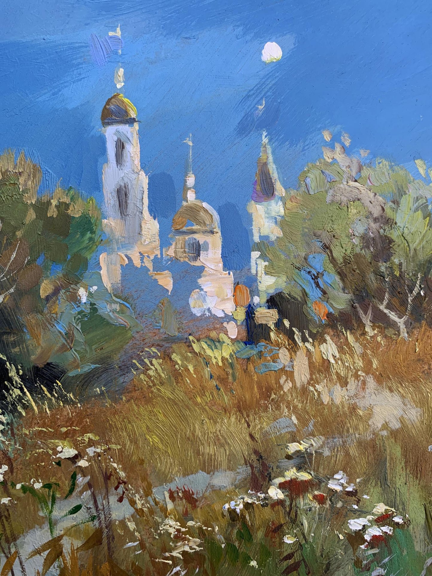 OIl painting The moonlight illuminates Yuriy Suprunchuk