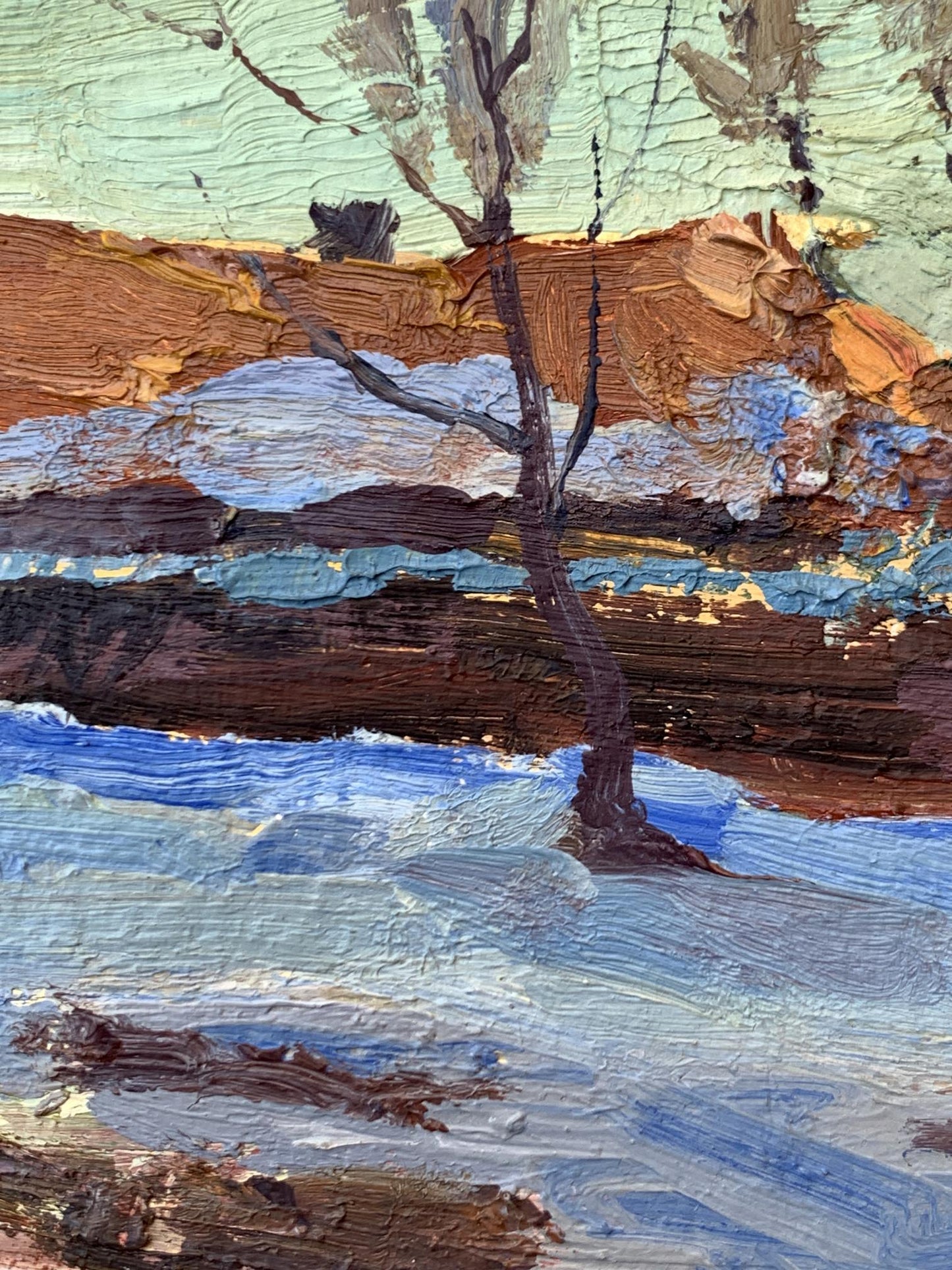 Oil painting Sunny winter day Leonid Maistrenko