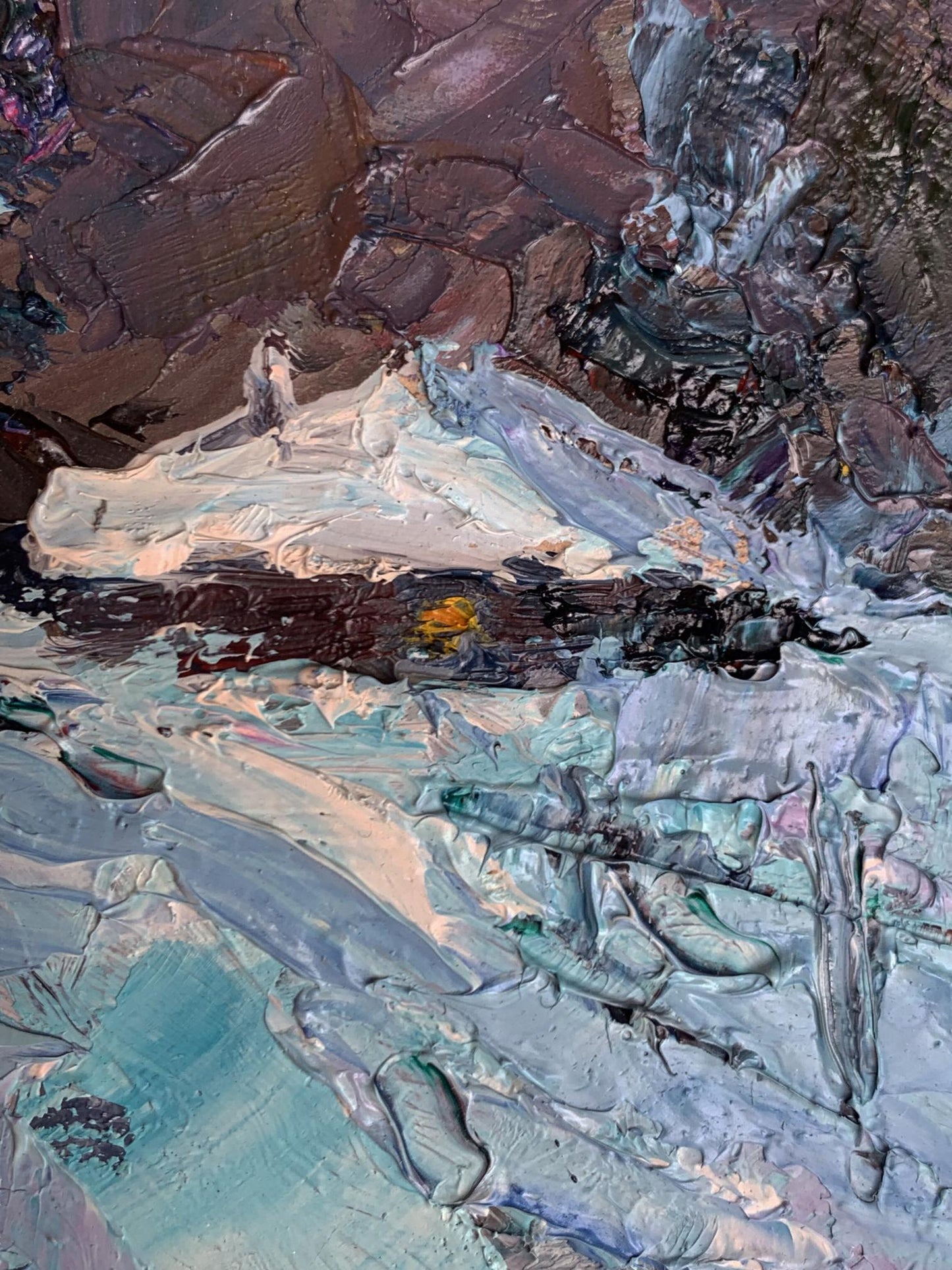 Oil painting Winter night Oleksiyander Cherednichenko