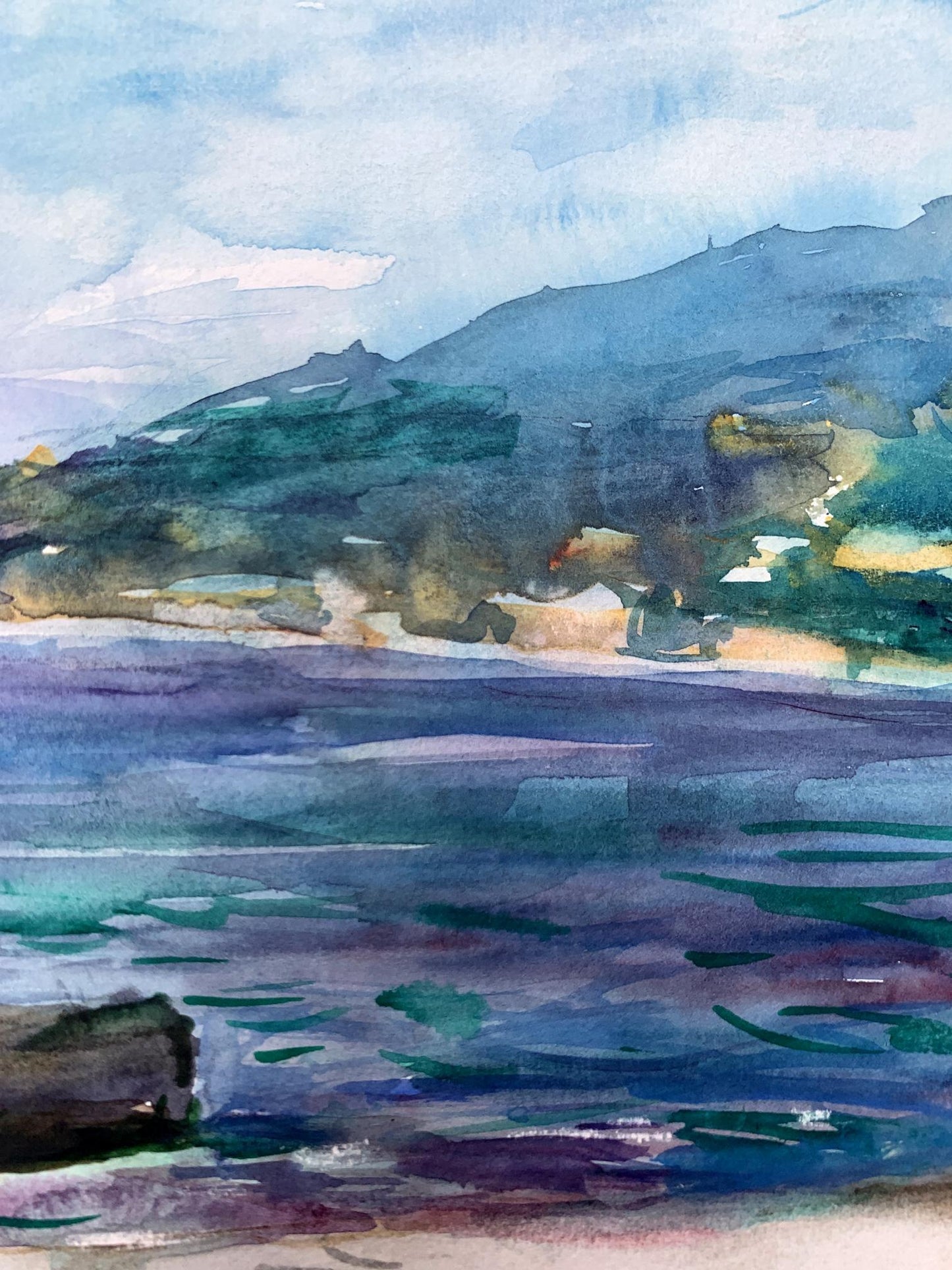 Watercolor painting Before the storm Unknown artist