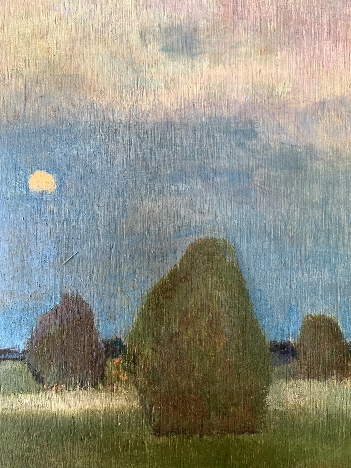 Oil painting In the night field Leonid Maistrenko