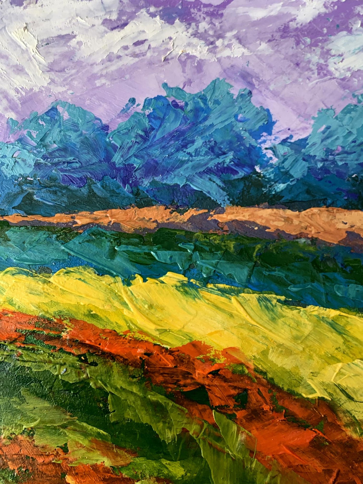 Oil painting Cloudy sunny day V. Zadorozhnya