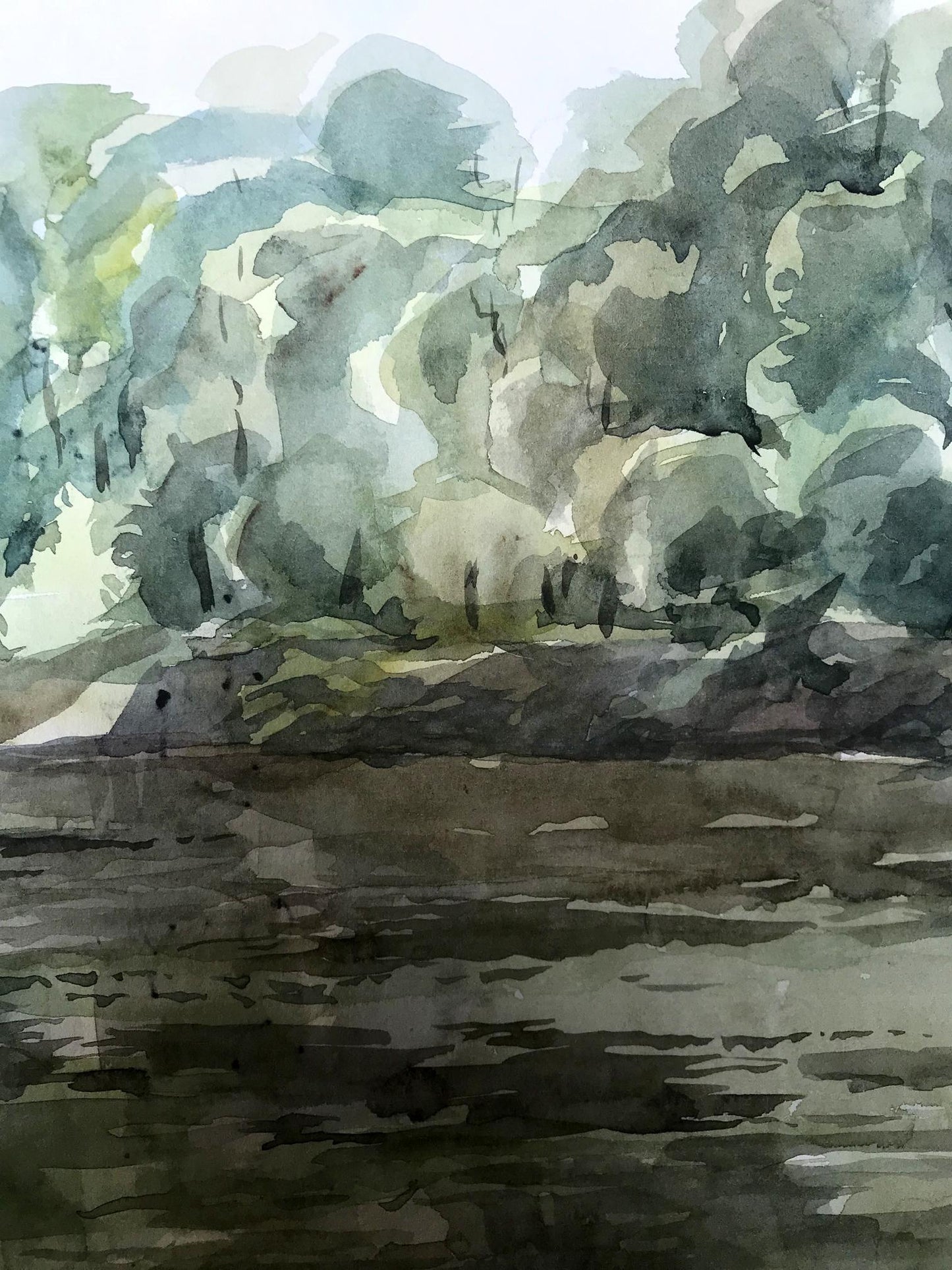 Watercolor painting Lovely day in nature Litvinov Oleg Arkad'yevich