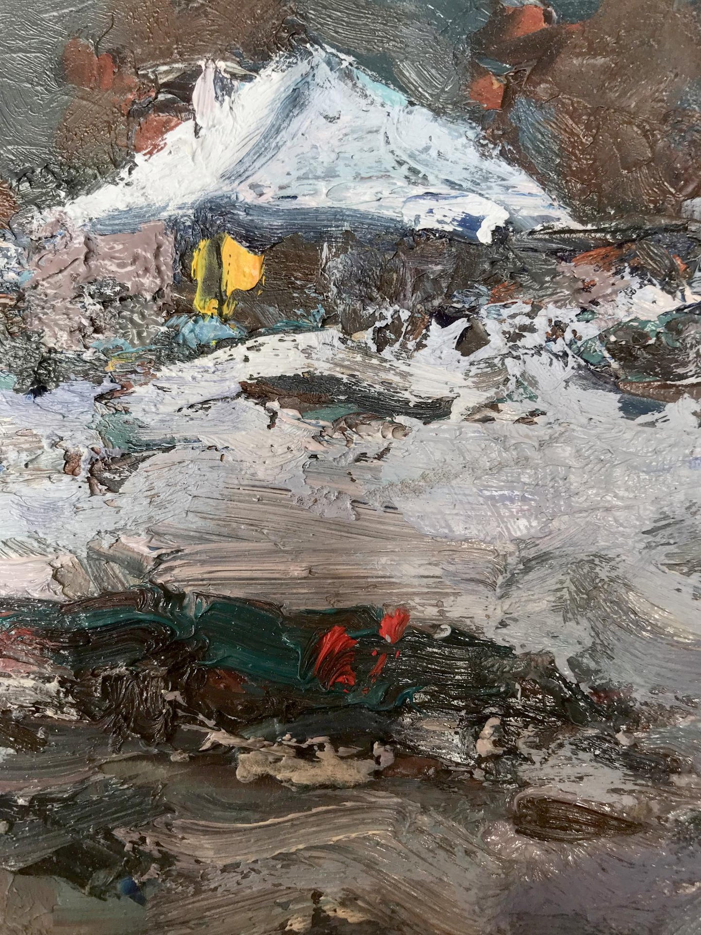 Oil painting Night Rural landscape