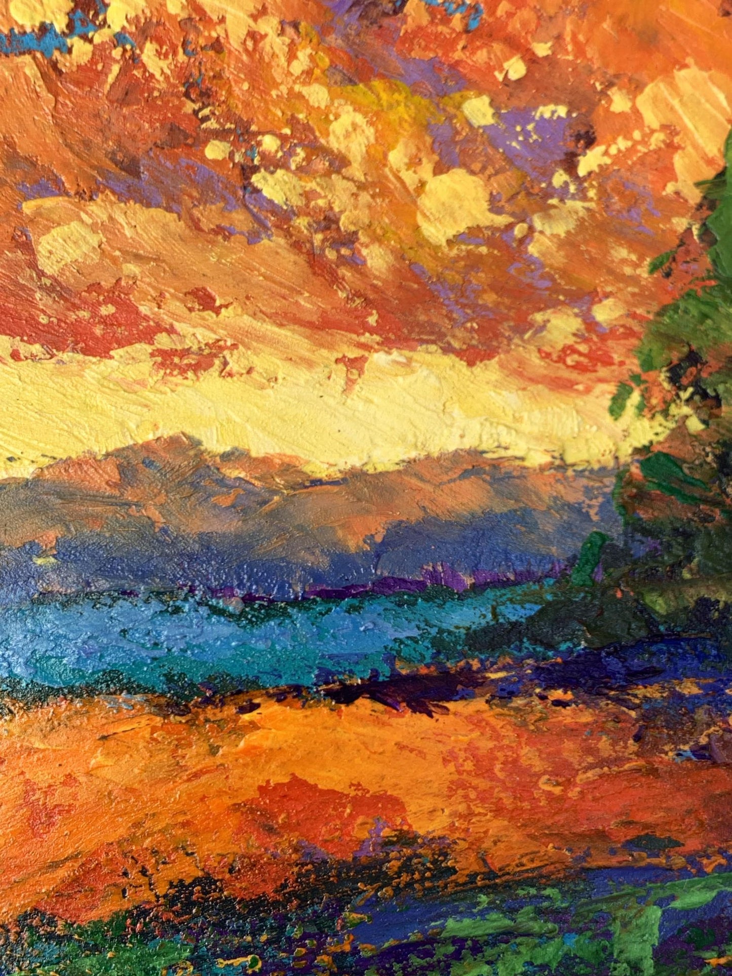 Oil painting Windy evening V. Zadorozhnya