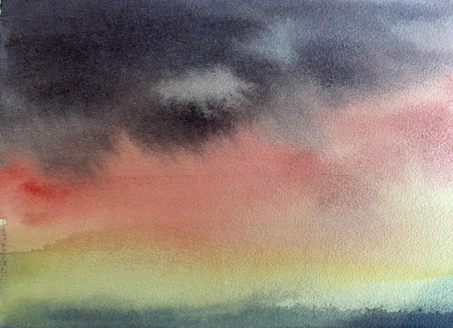 Watercolor painting Sunset in the Black Sea Svetlana Gramm