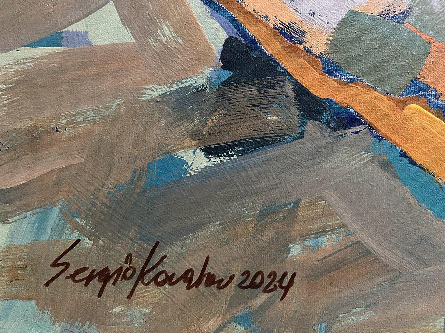 Acrylic painting Artist's signature Serhiy Kovalev