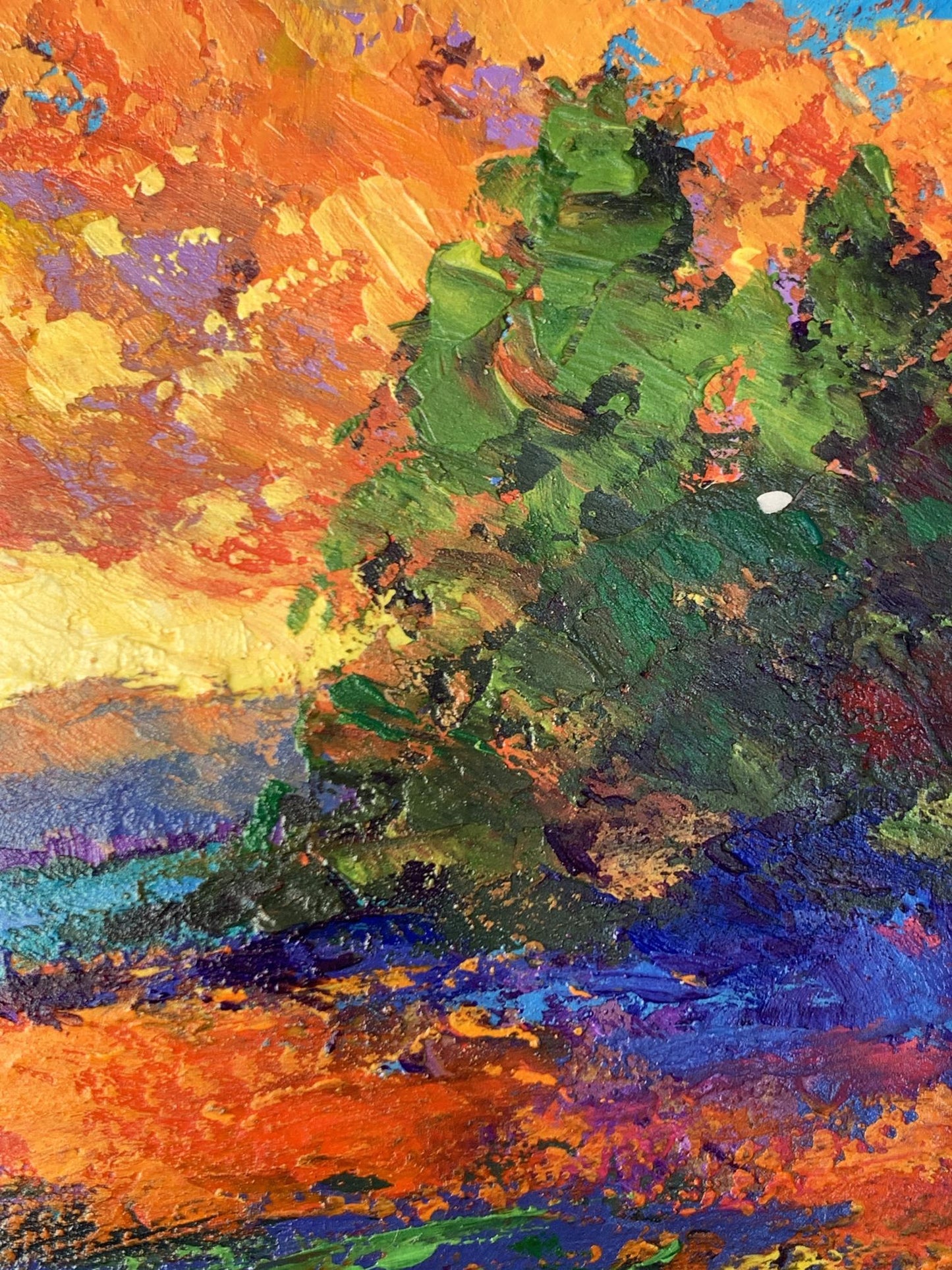 Oil painting Windy evening V. Zadorozhnya
