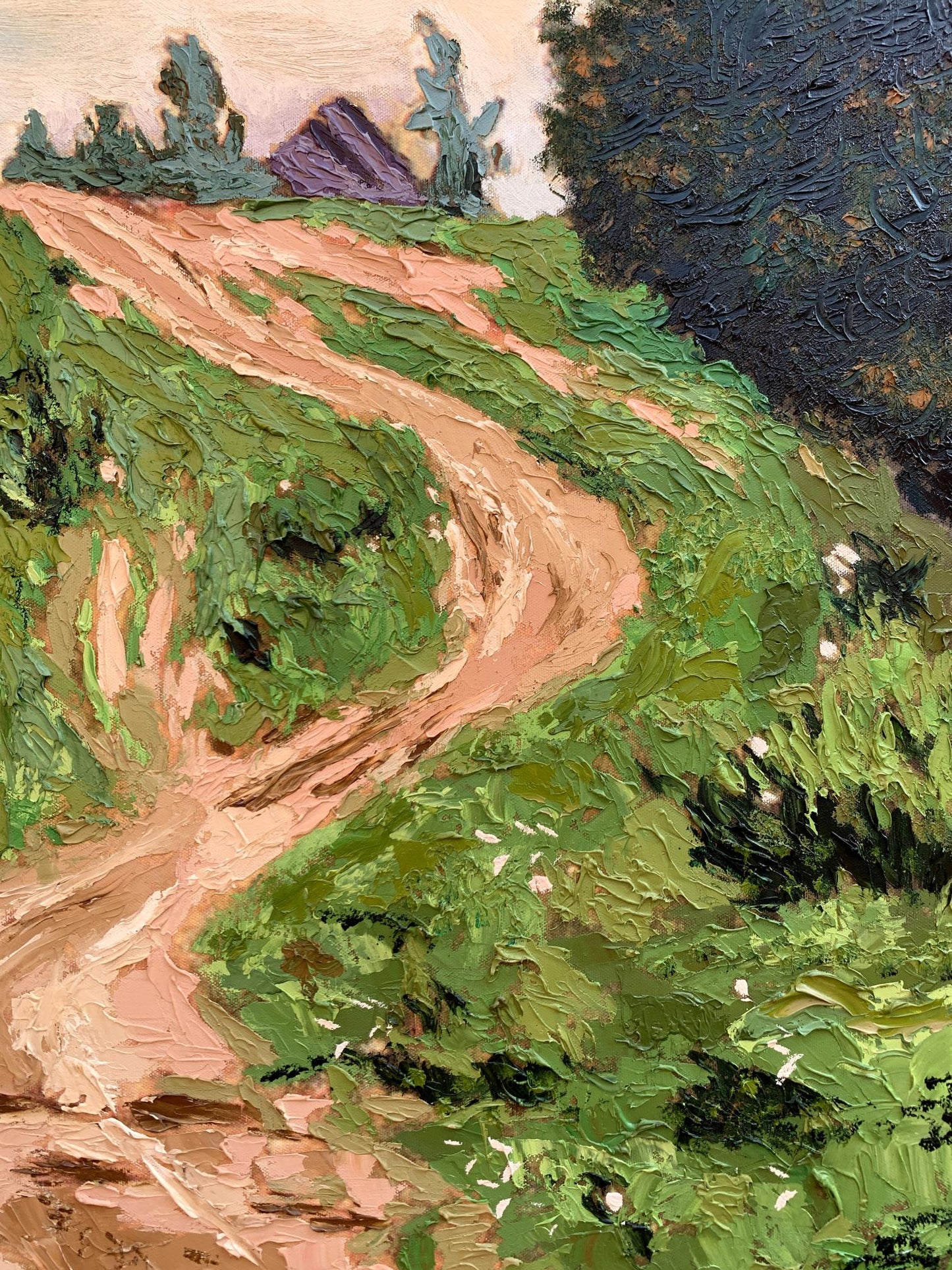 Oil painting The road to the village Oleksandr Gukalov