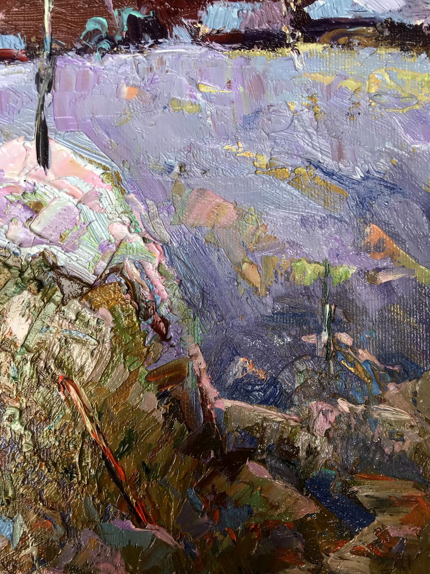 Oil Painting Winter Nature Landscape