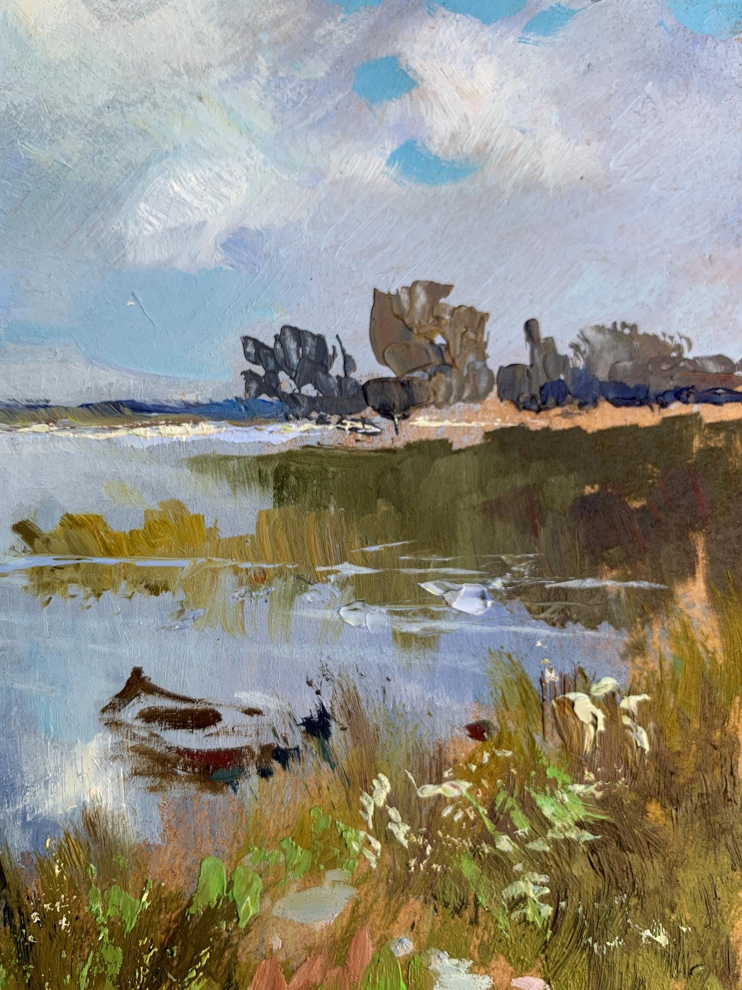 OIl painting Enjoying nature Yuriy Suprunchuk