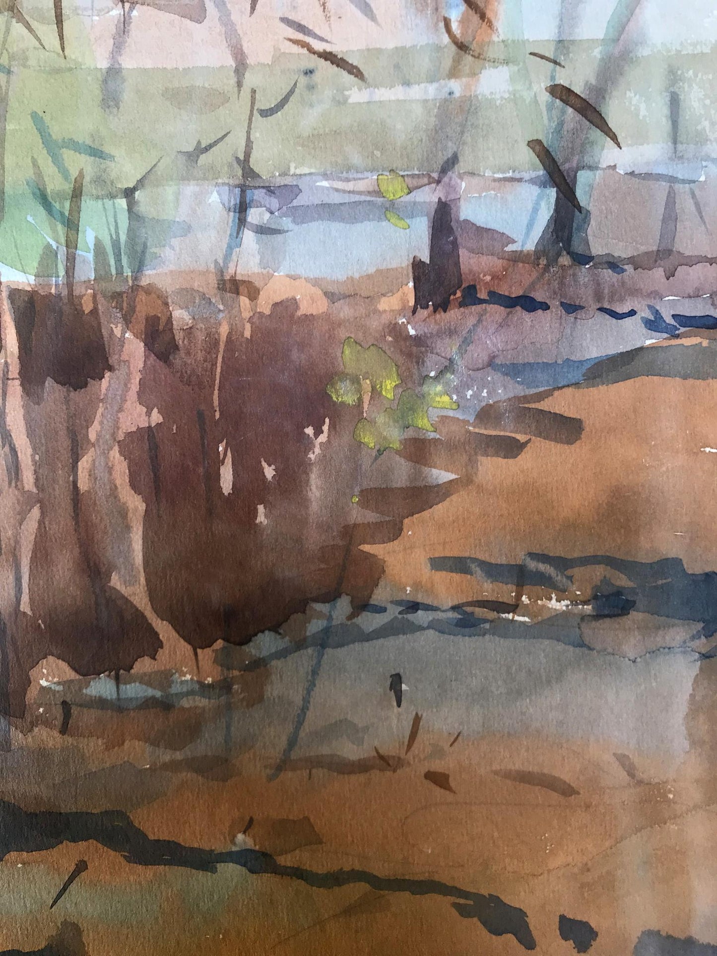 Watercolor painting Autumn day Litvinov Oleg Arkad'yevich