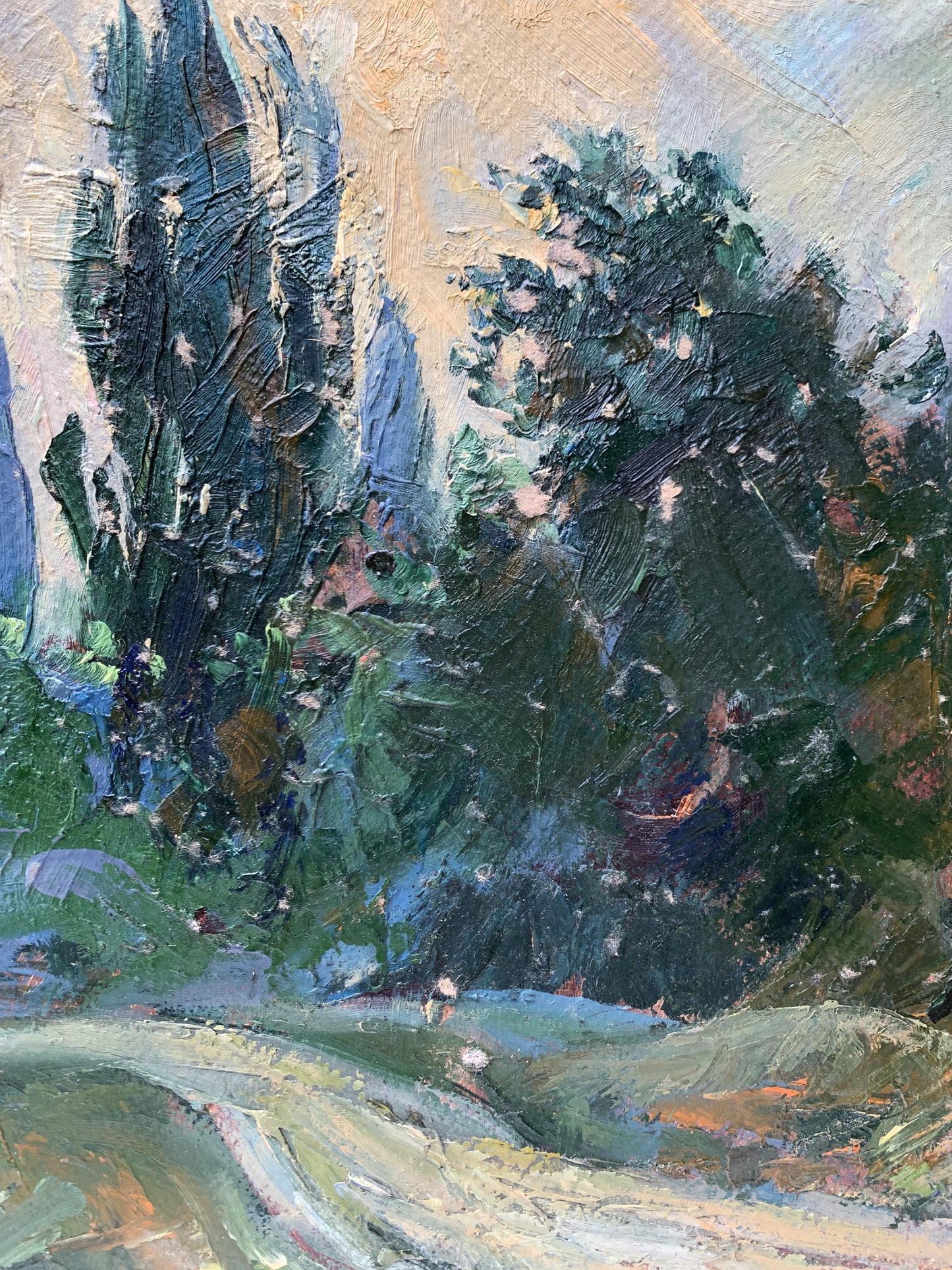 Oil painting Yellow sunset Mykhailo Burdylo