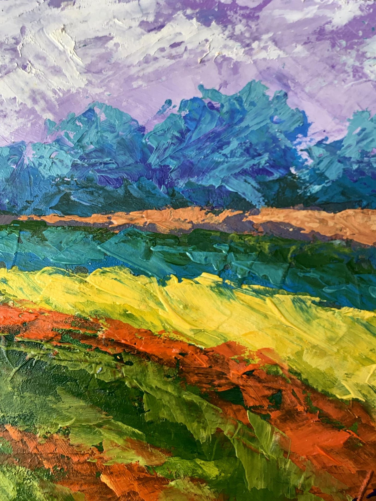 Oil painting Cloudy sunny day V. Zadorozhnya