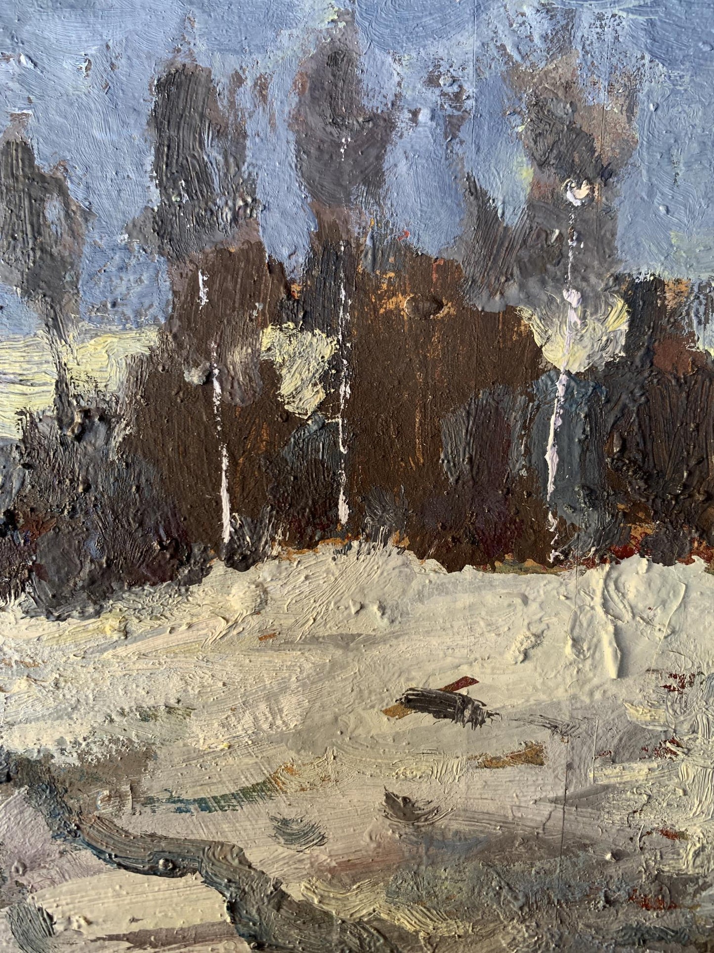 Oil painting Winter evening Leonid Maistrenko