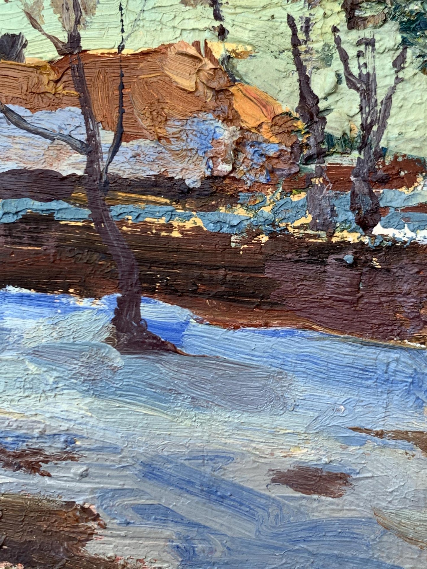 Oil painting Sunny winter day Leonid Maistrenko