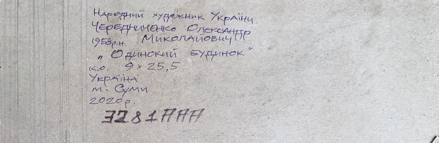 Oil painting Lonely house Oleksiyander Cherednichenko