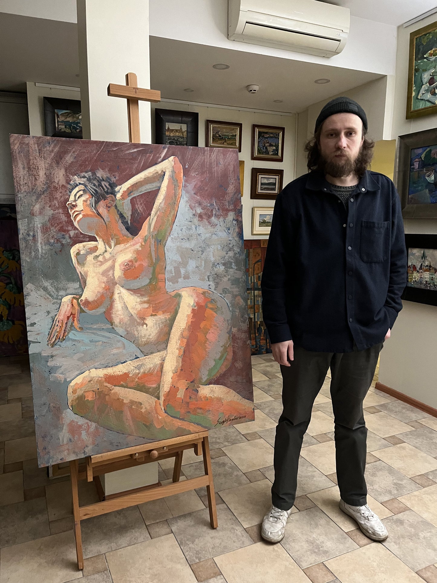 Acrylic painting expressionism Painting with people Serhiy Kovalev Artwork for Sale